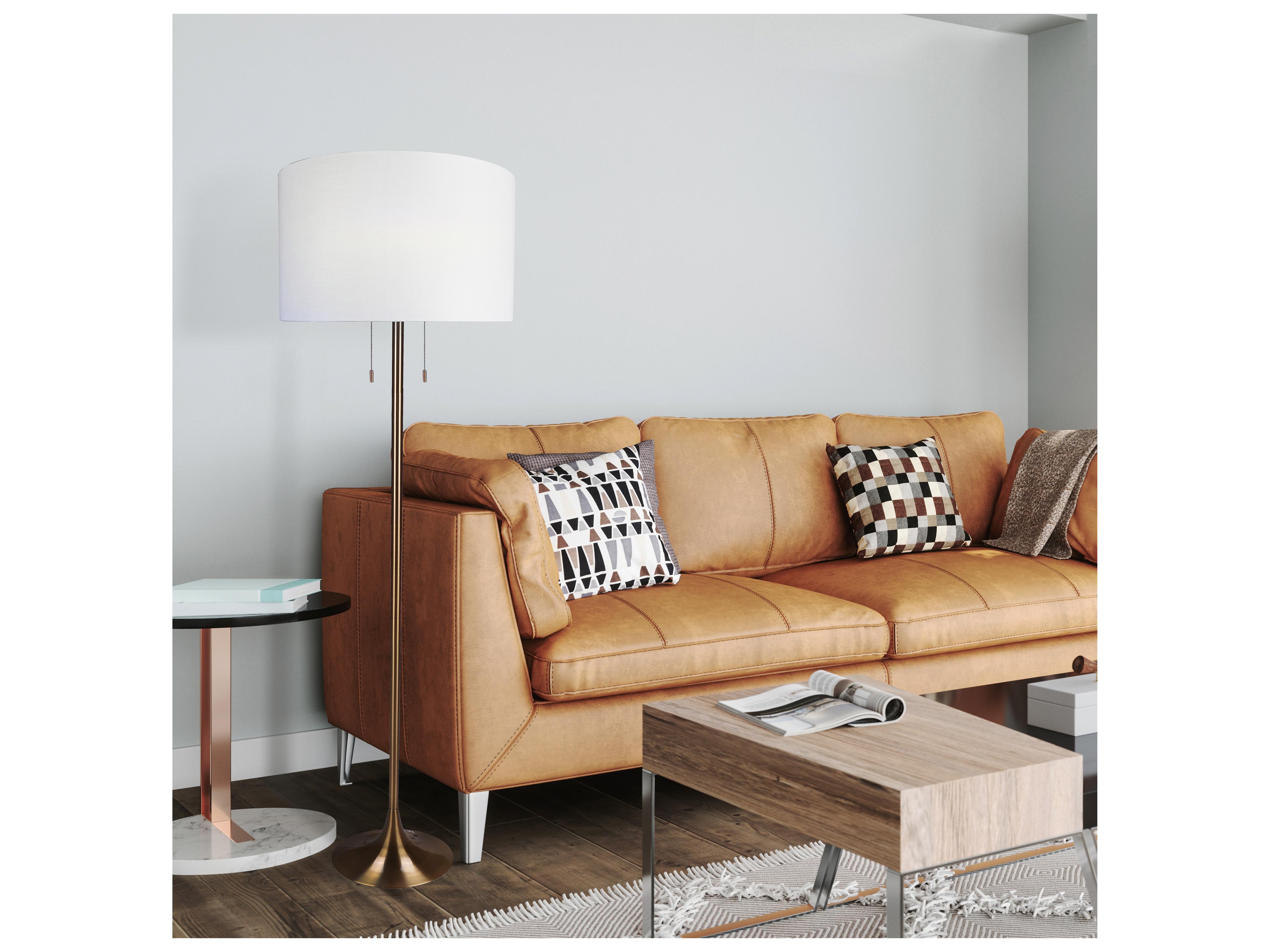 Canarm Clara Gold Floor Lamp