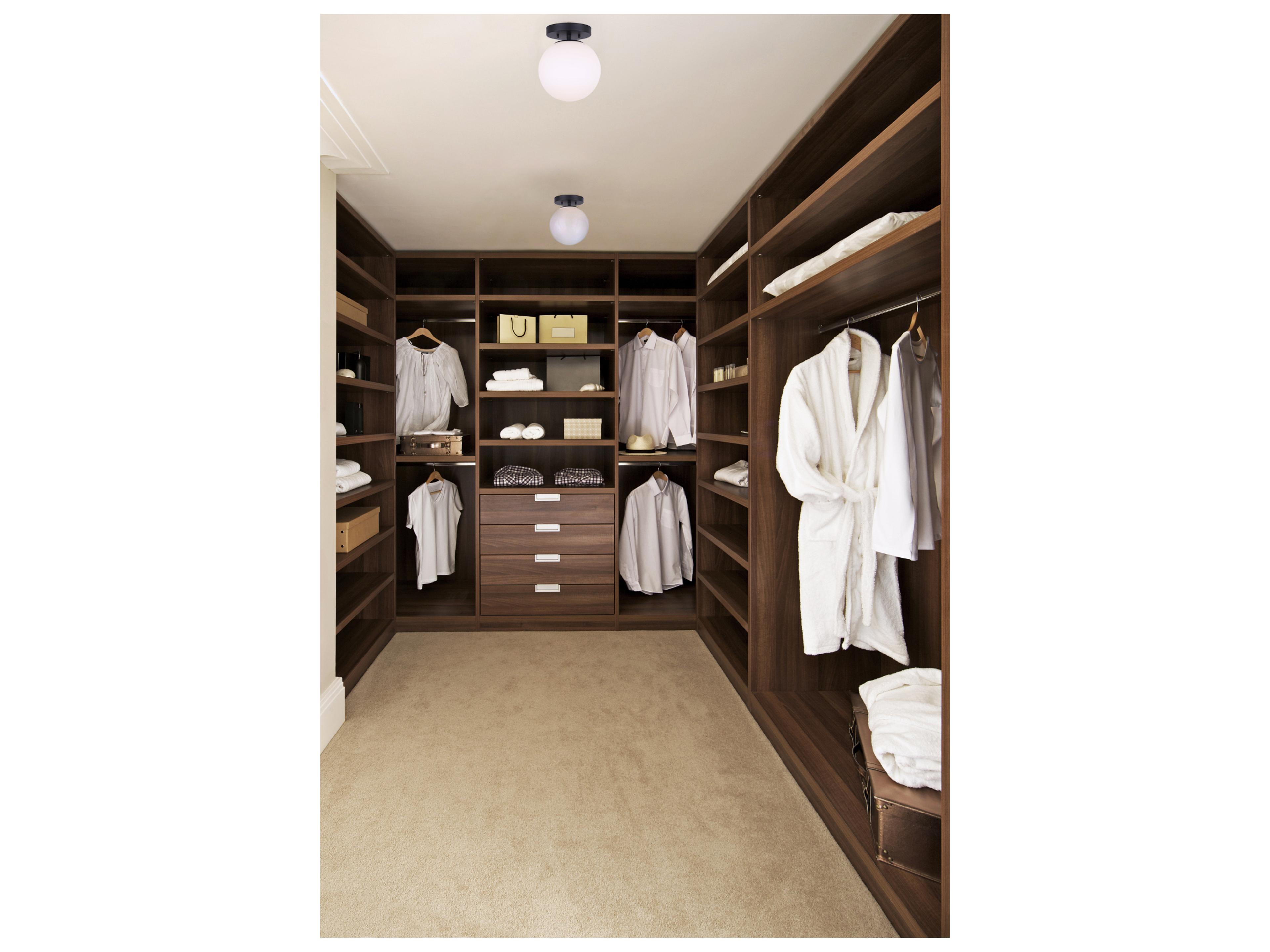 Canarm Camilo 1 -light Black Globe Flush Mount