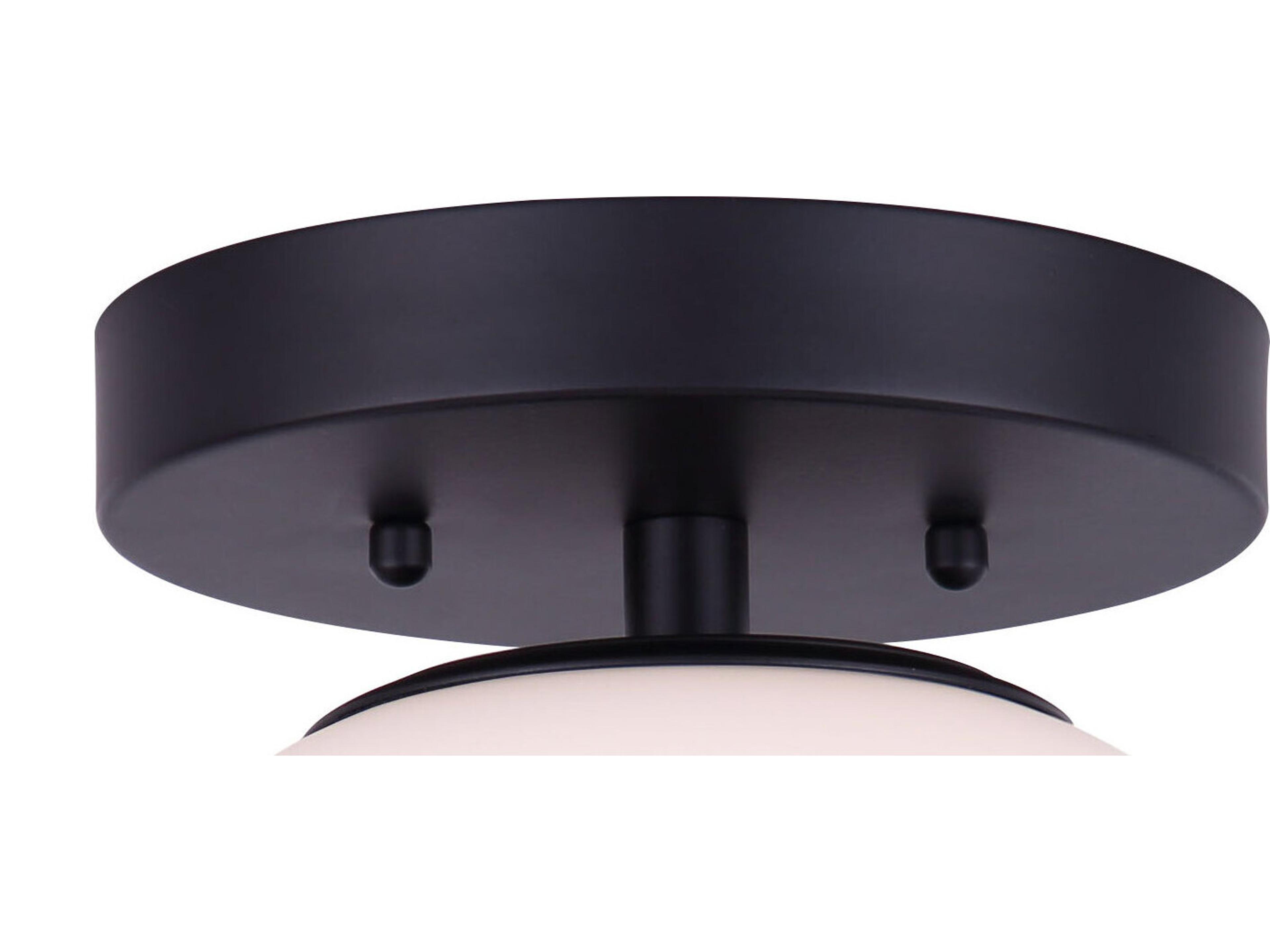 Canarm Camilo 1 -light Black Globe Flush Mount