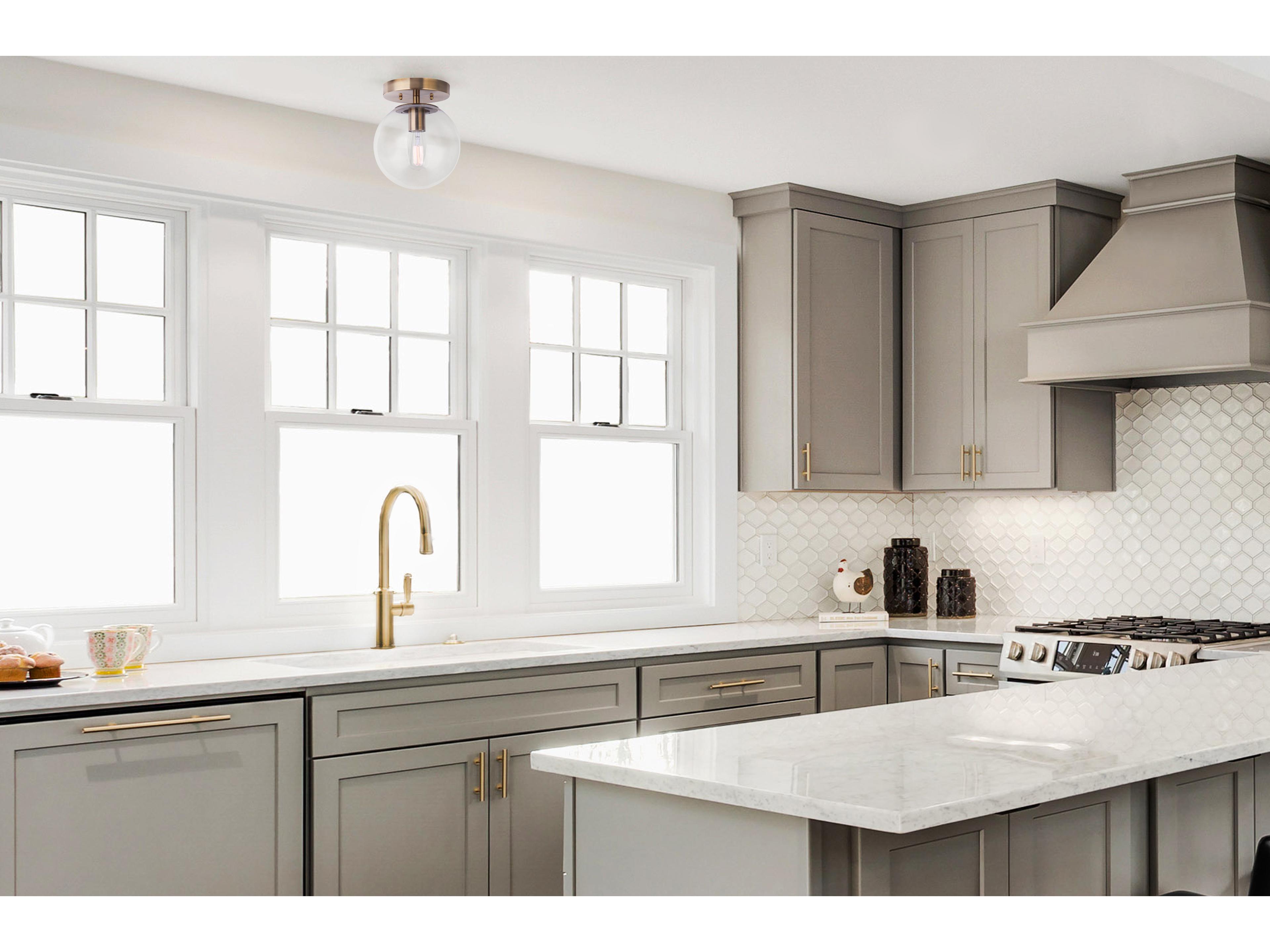 Canarm Camilo 1 -light Gold Globe Flush Mount