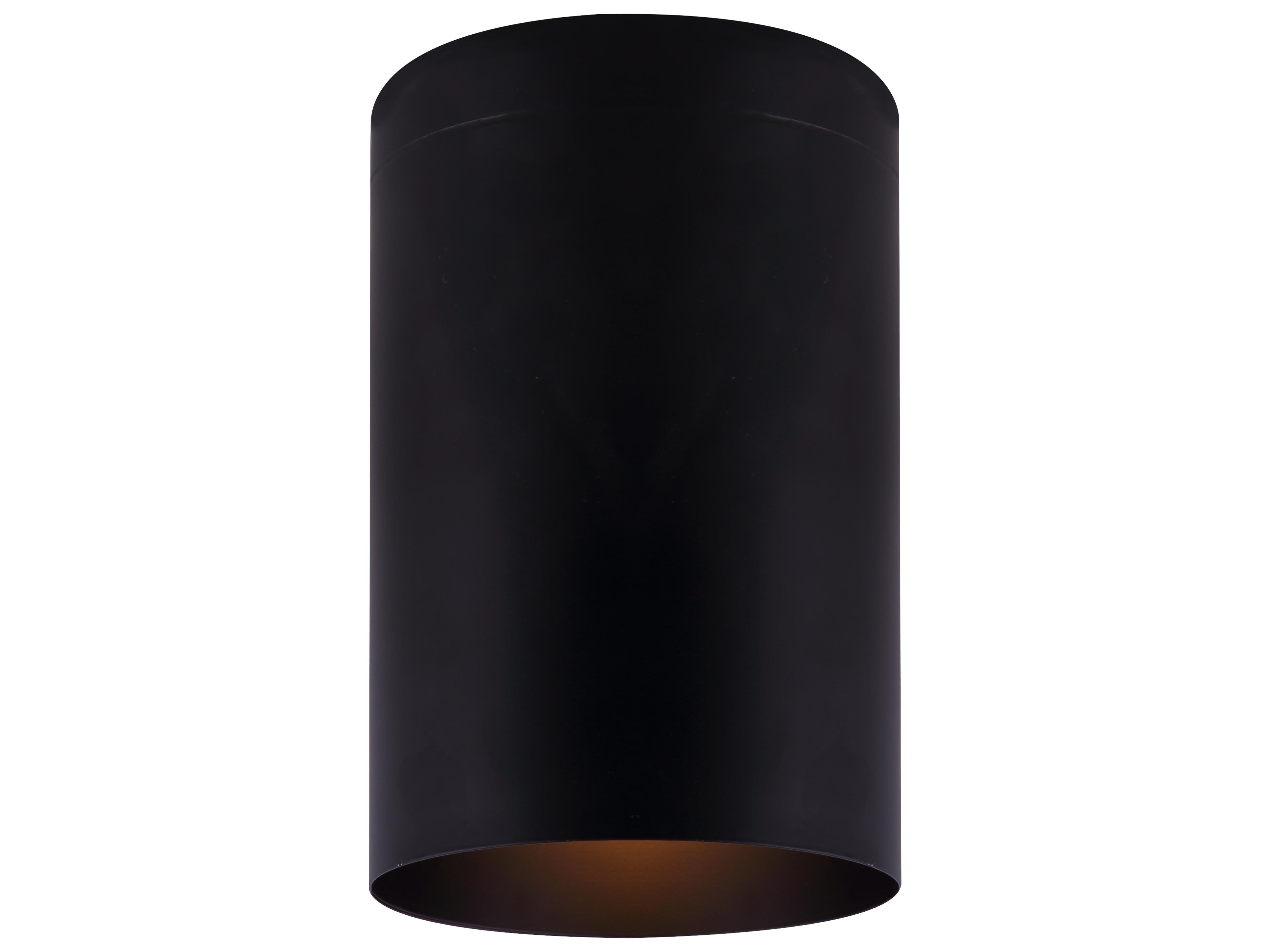 Agna 1 -light Black Cylinder Flush Mount