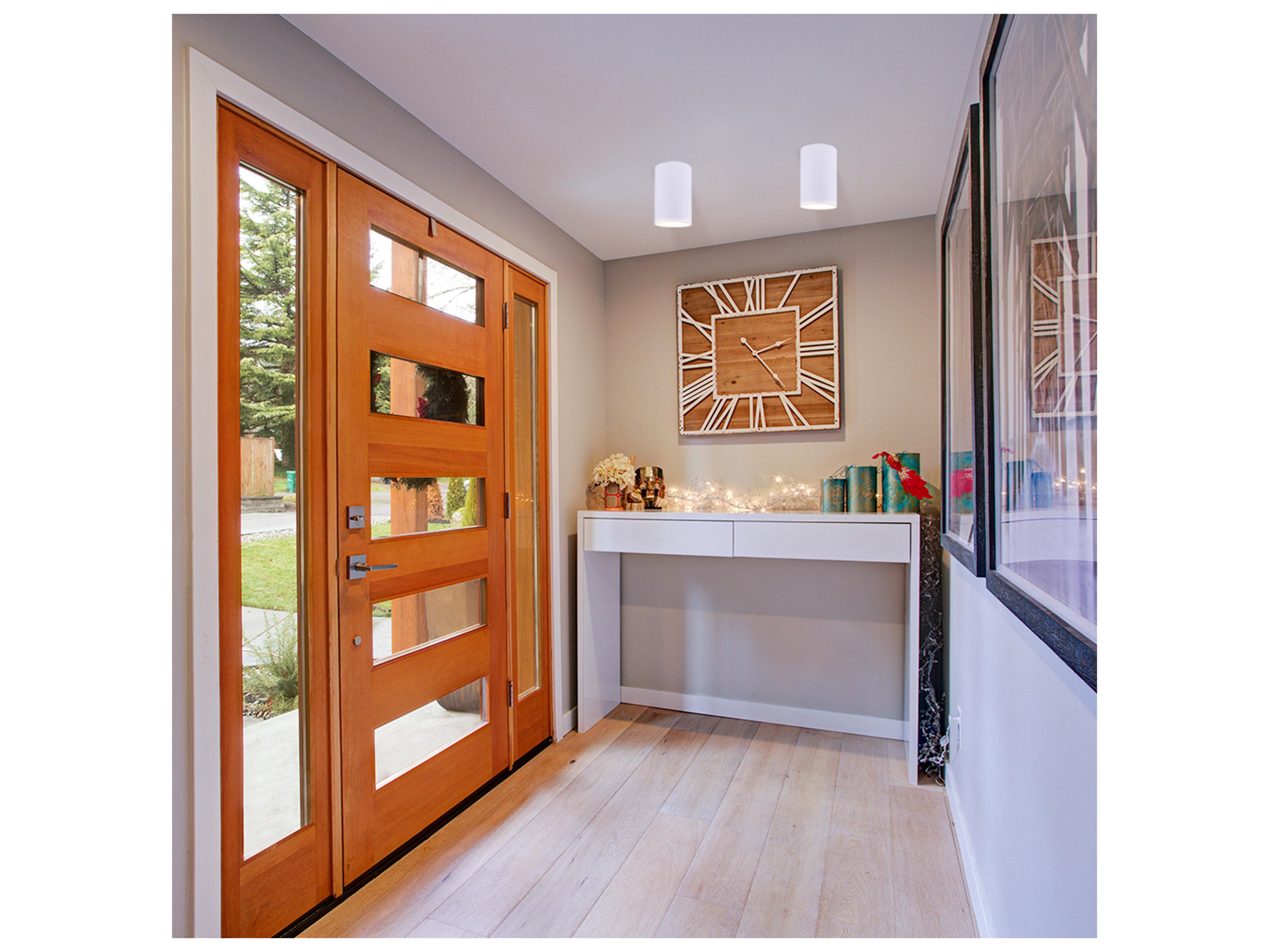 Canarm Agna 1 -light White Cylinder Flush Mount