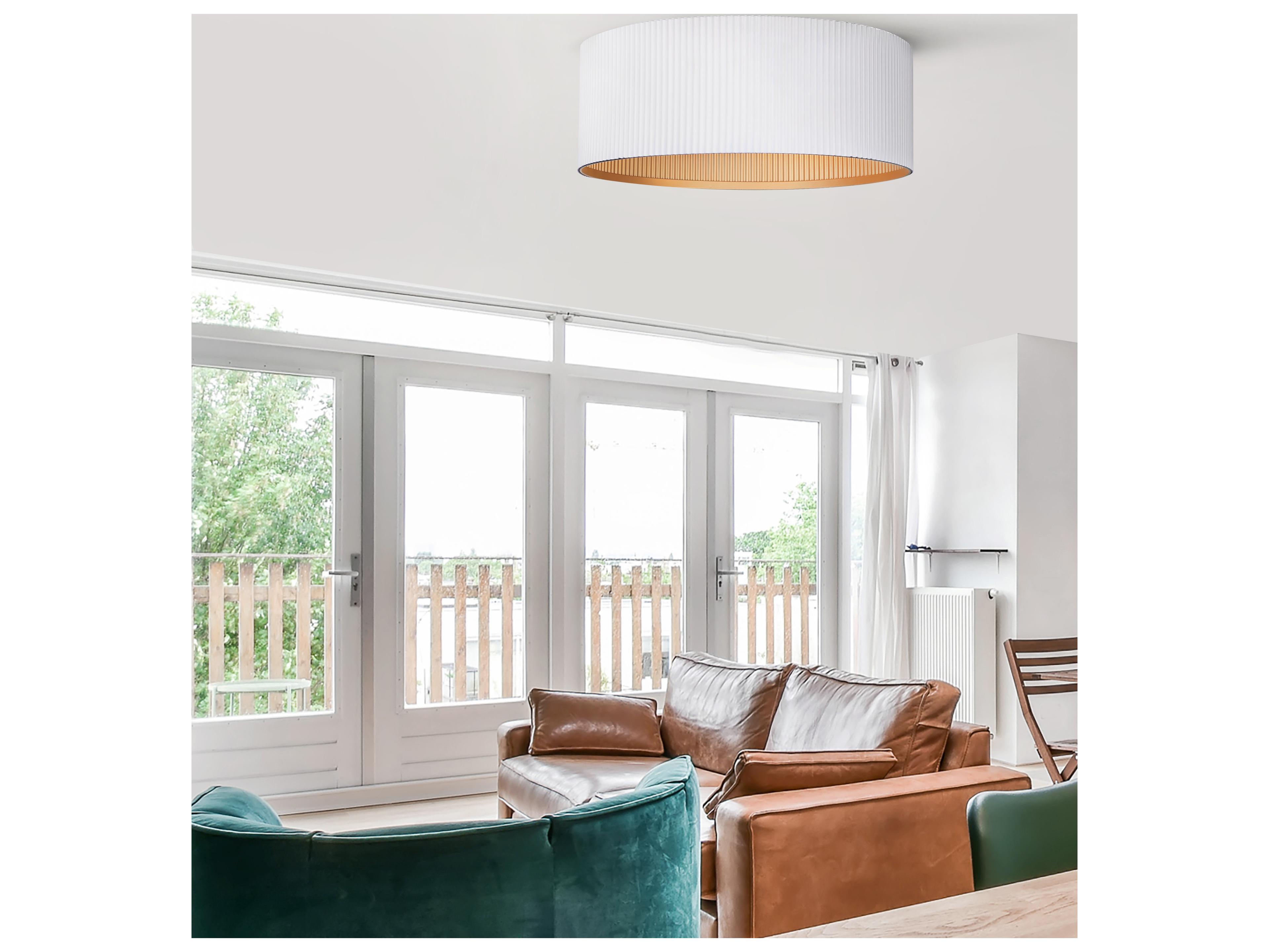 Canarm Rexton 2 -light White Drum Flush Mount