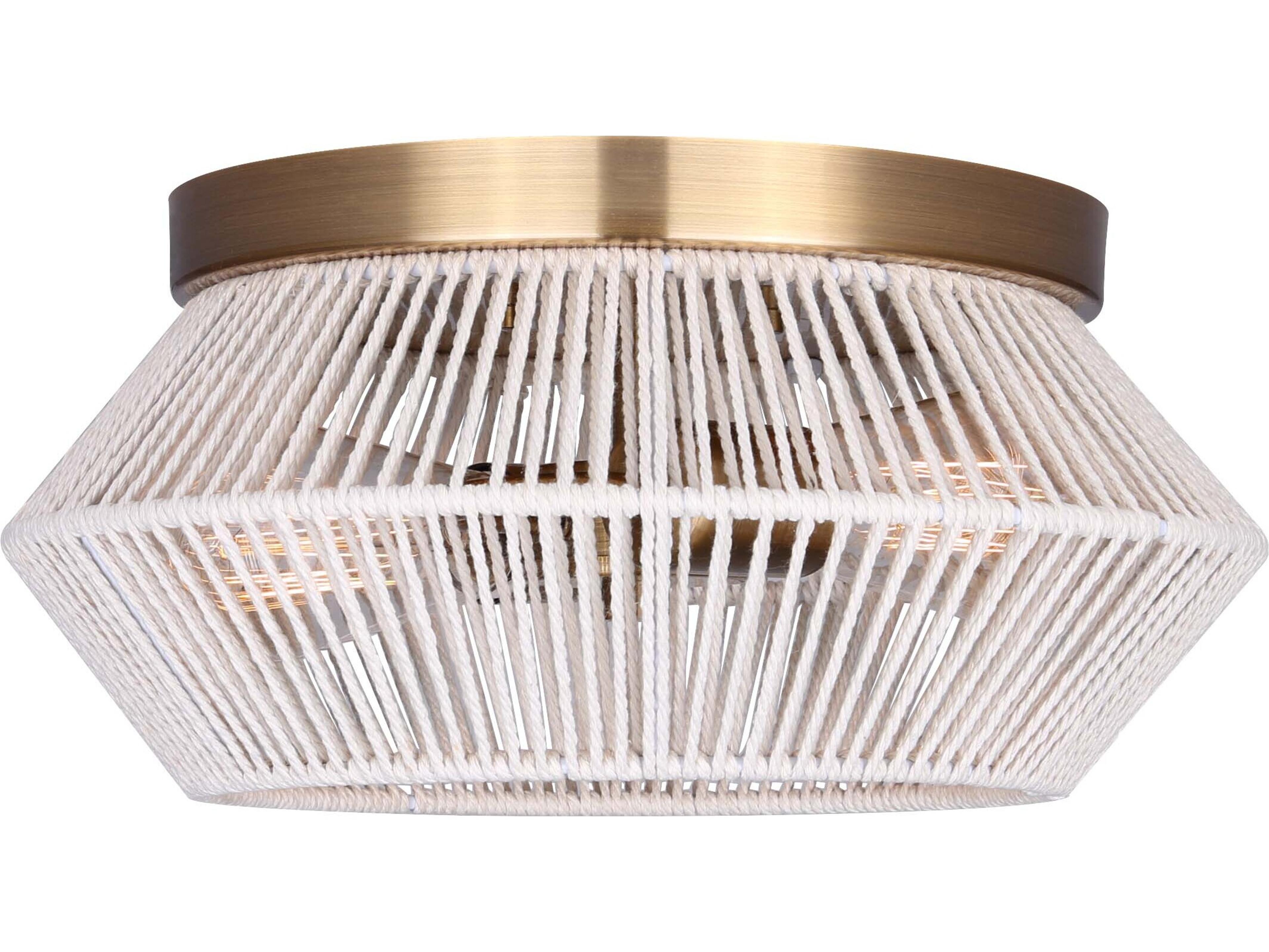 Canarm Willow 2 -light Gold Geometric Flush Mount