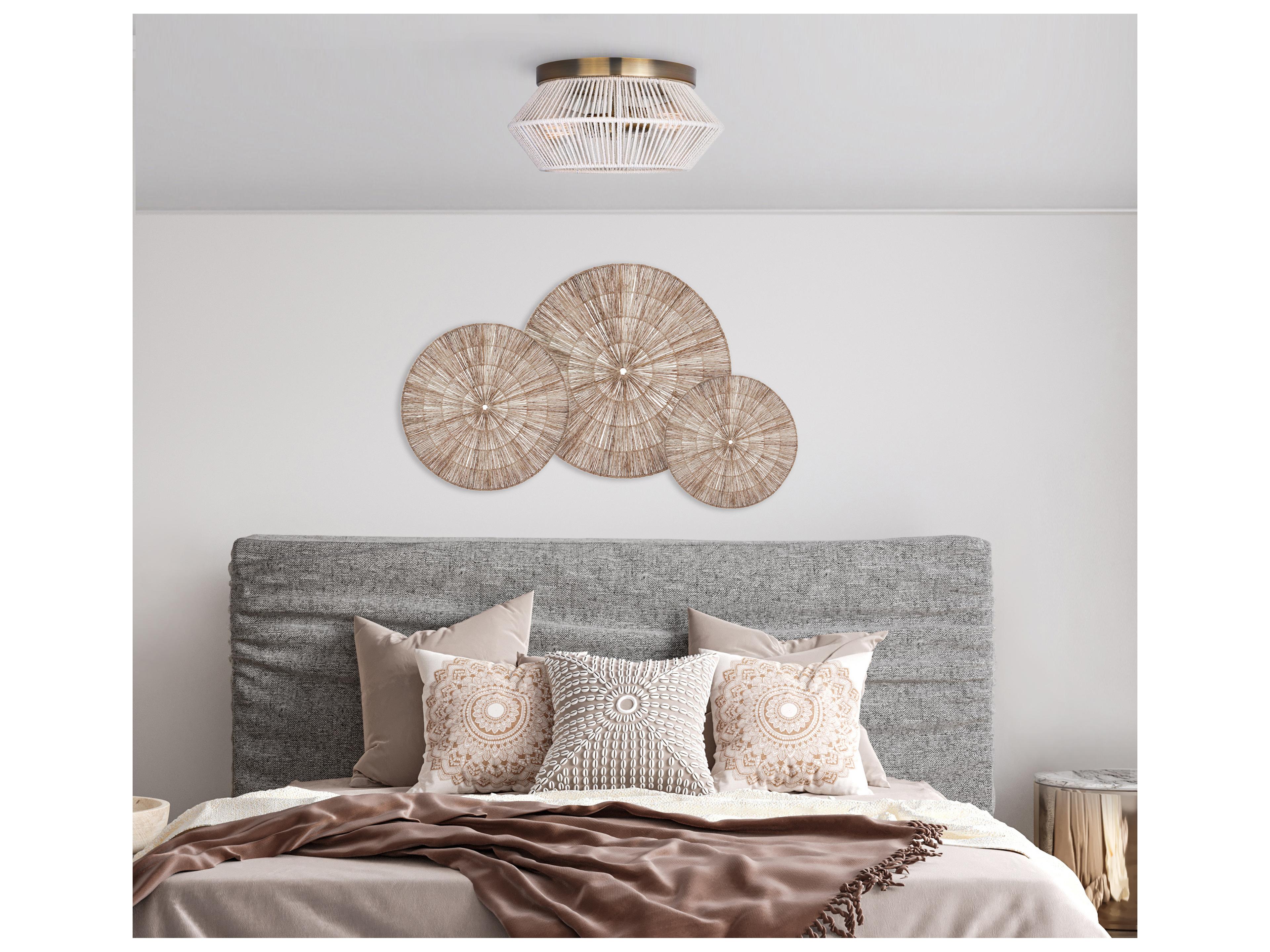 Canarm Willow 2 -light Gold Geometric Flush Mount