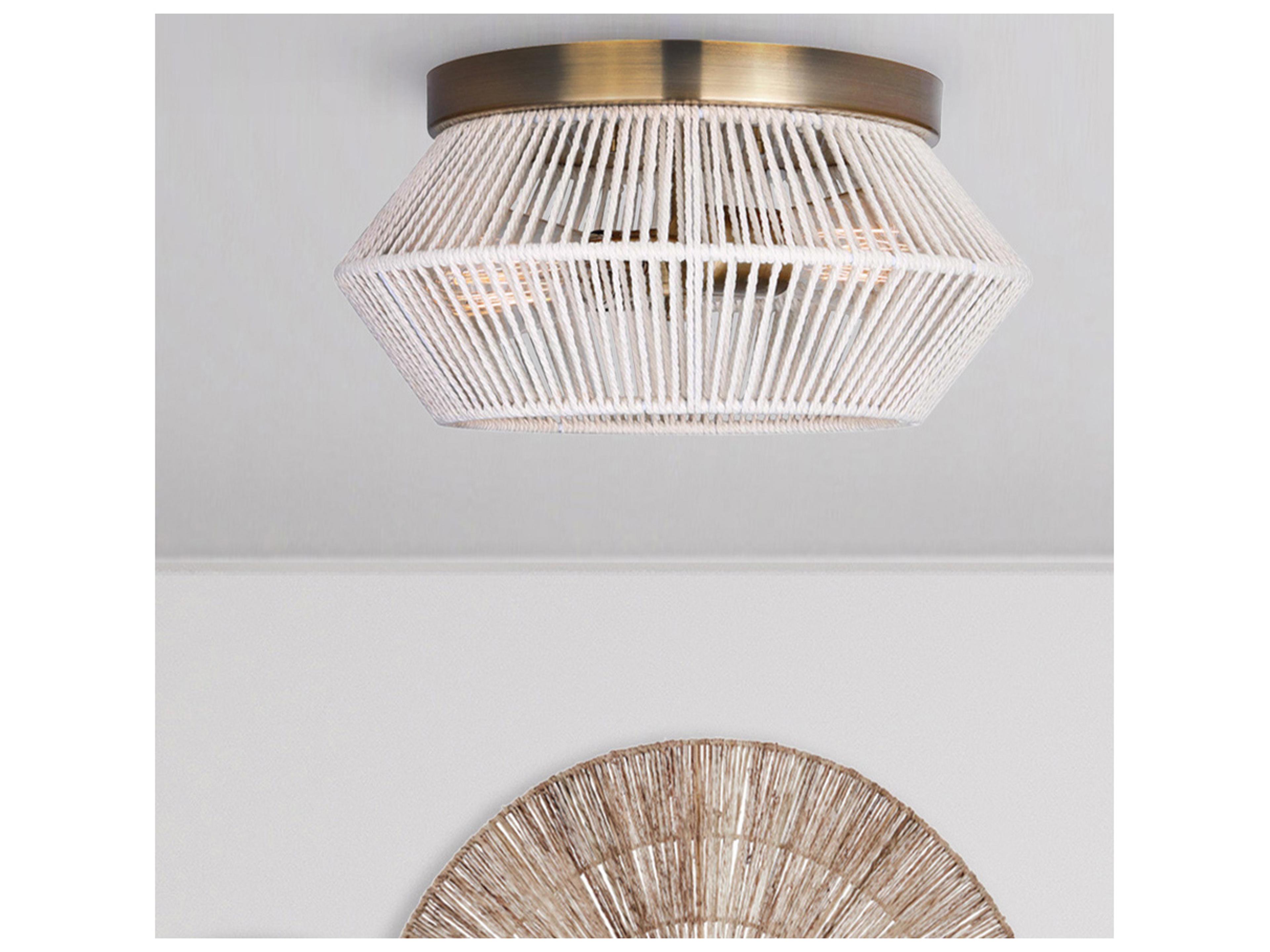 Canarm Willow 2 -light Gold Geometric Flush Mount
