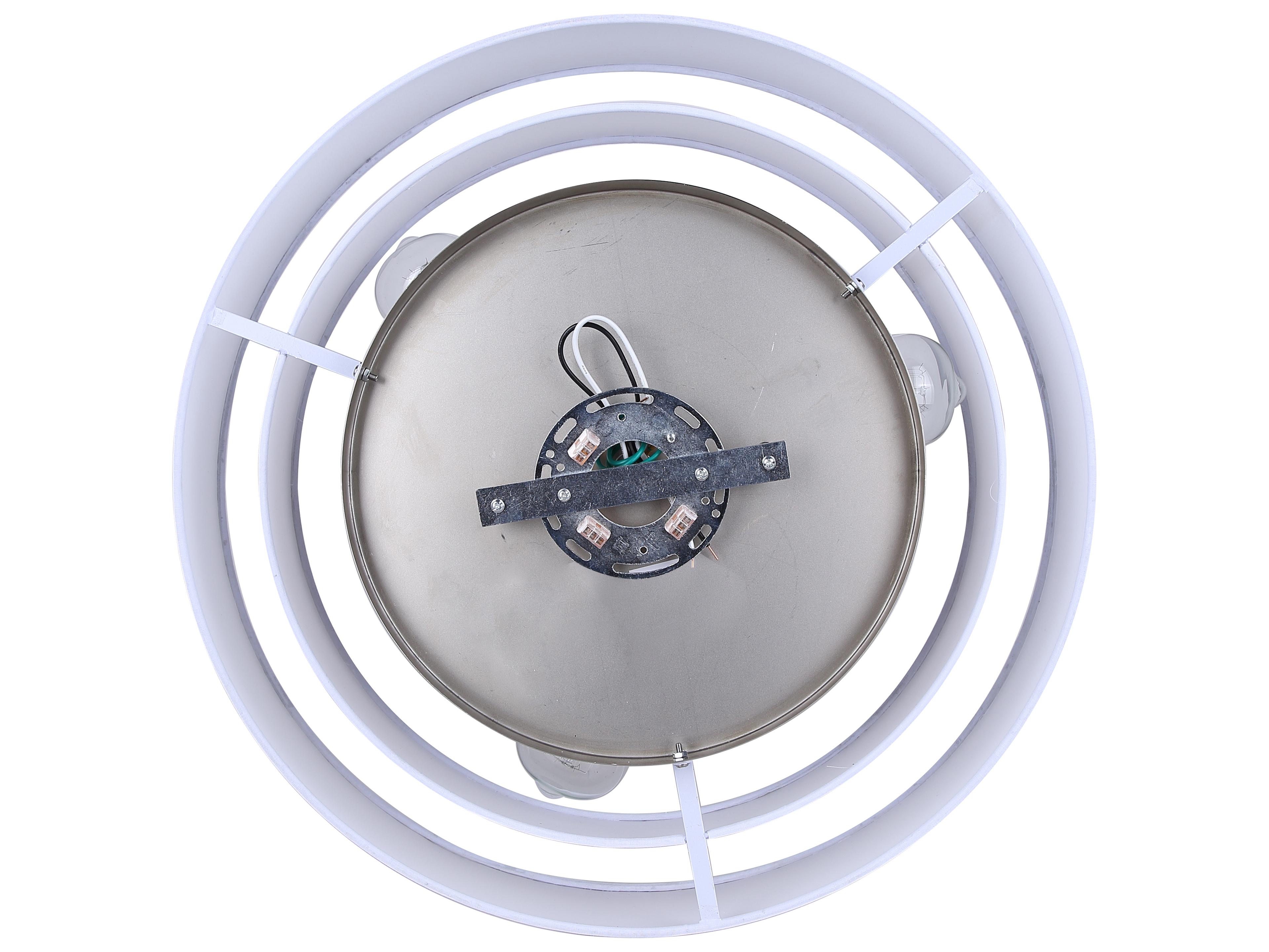 Canarm Landra 3 -light Nickel Drum Flush Mount