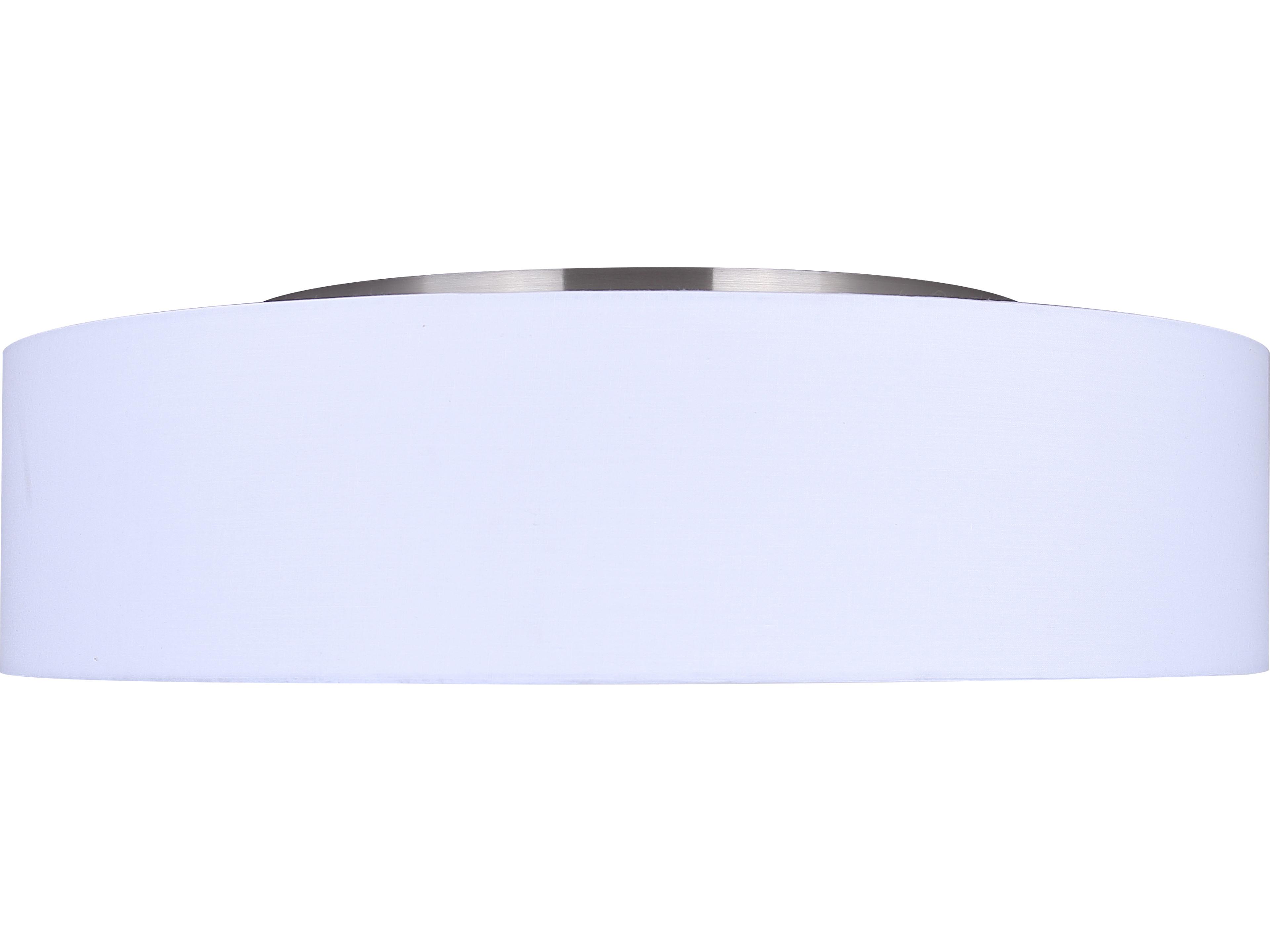 Canarm Landra 3 -light Nickel Drum Flush Mount