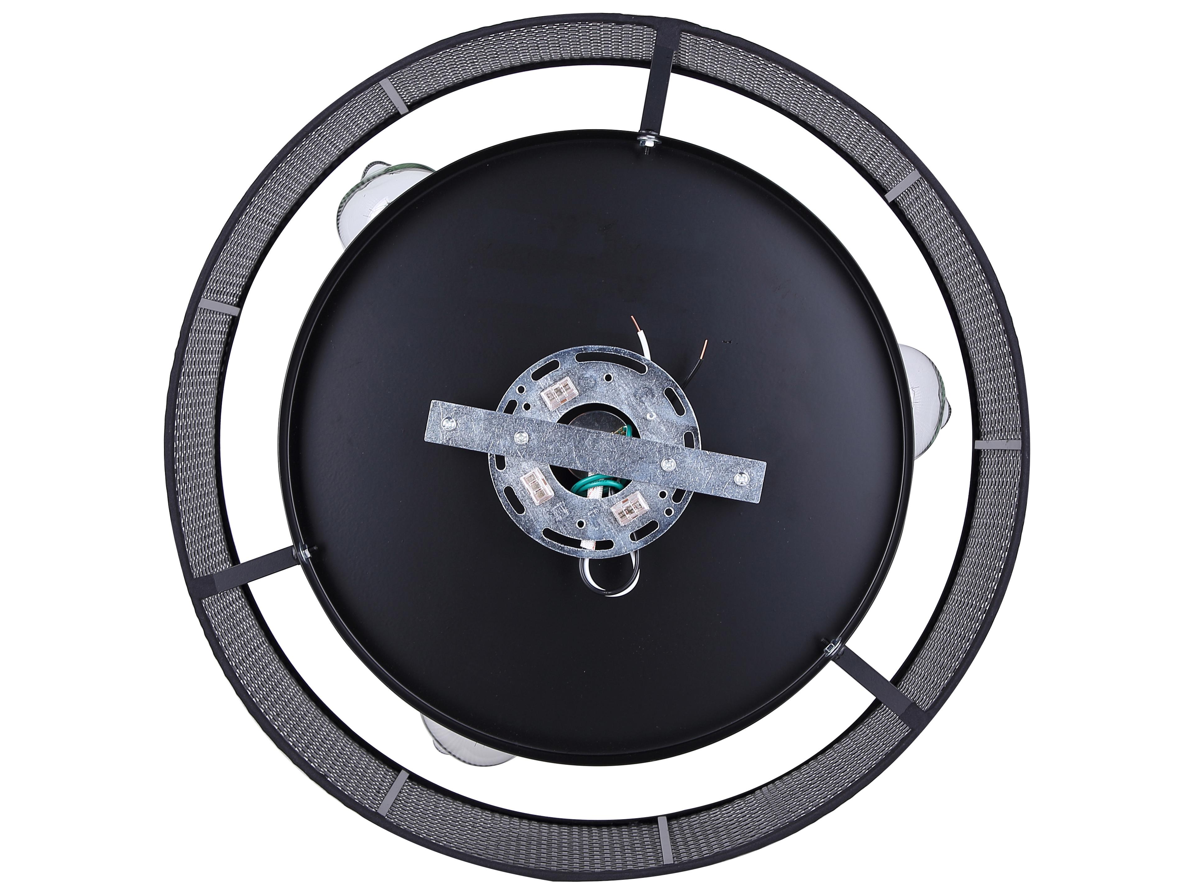 Canarm Bellamy 3 -light Black Drum Flush Mount