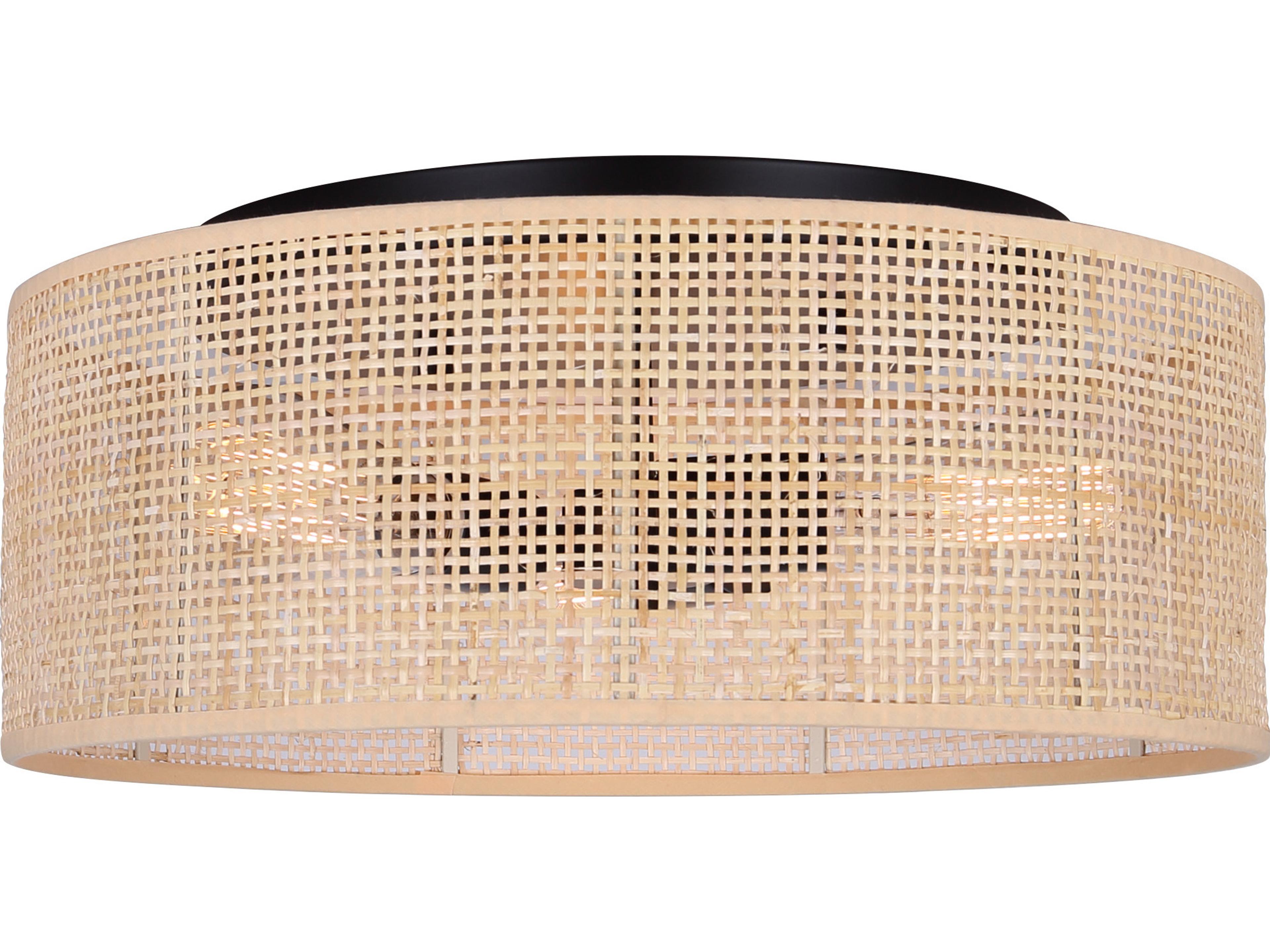 Bellamy 3 -light Black Drum Flush Mount