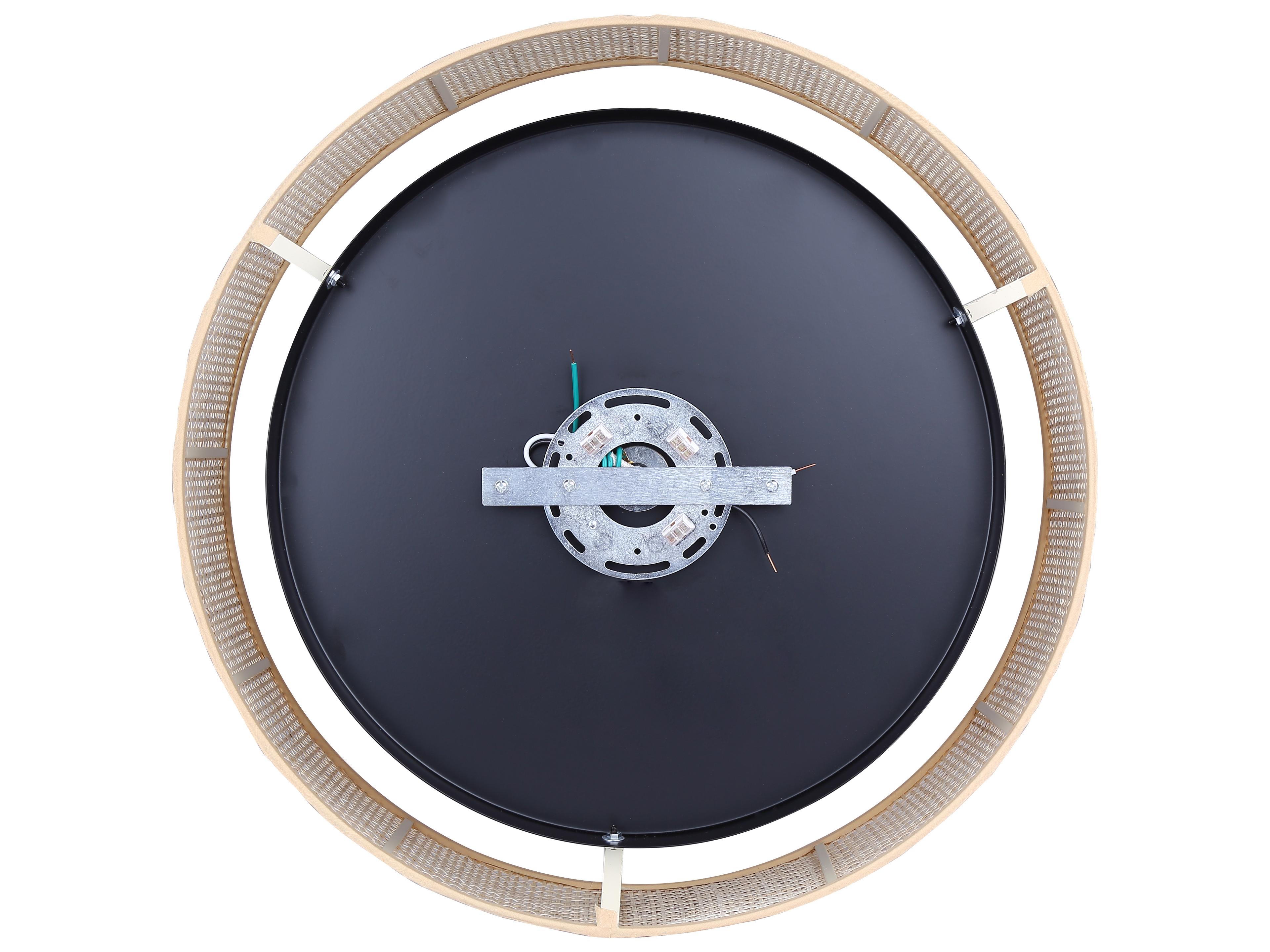 Canarm Bellamy 3 -light Black Drum Tiered Flush Mount