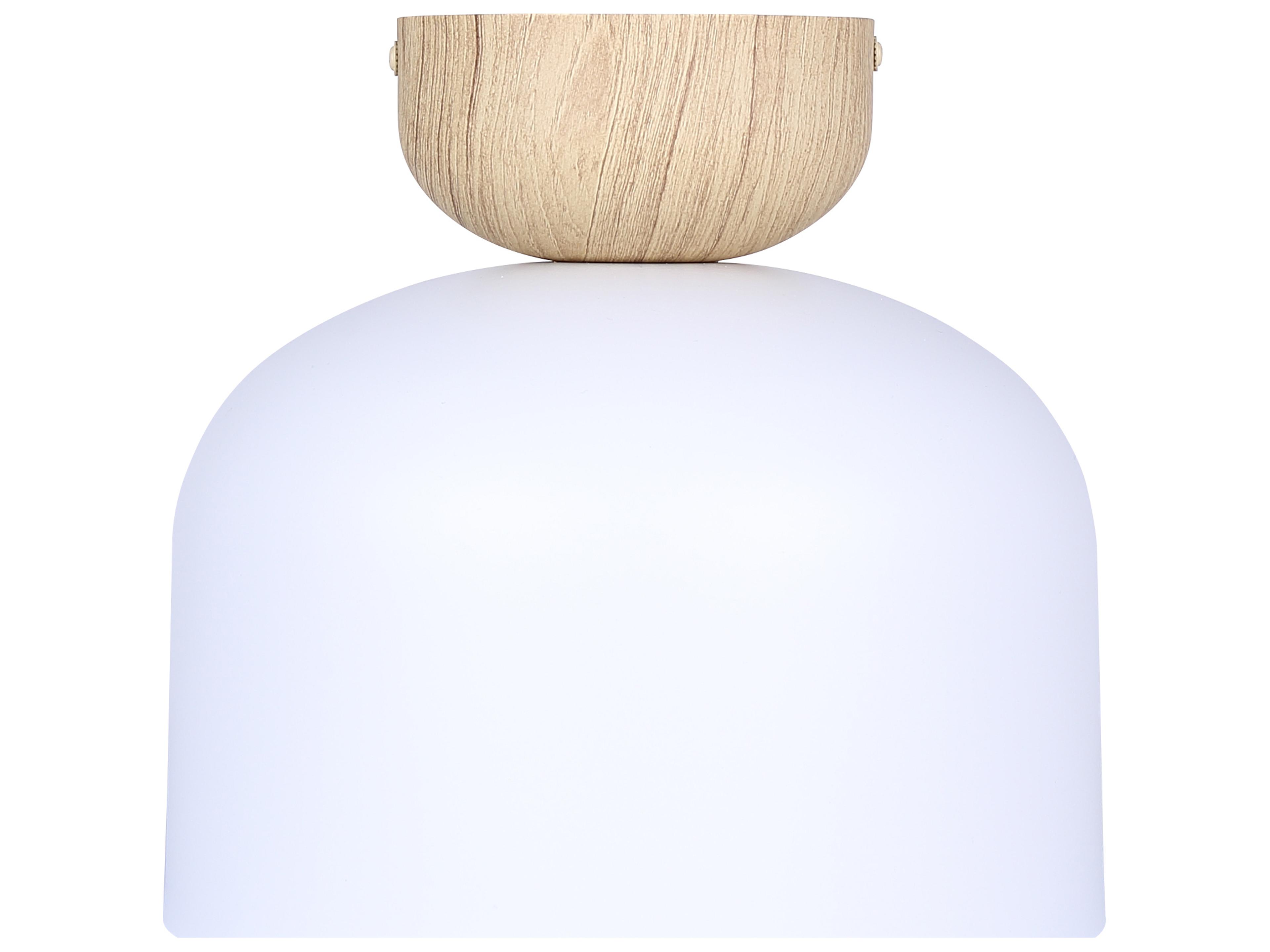 Canarm Caleb 1 -light White Dome Flush Mount
