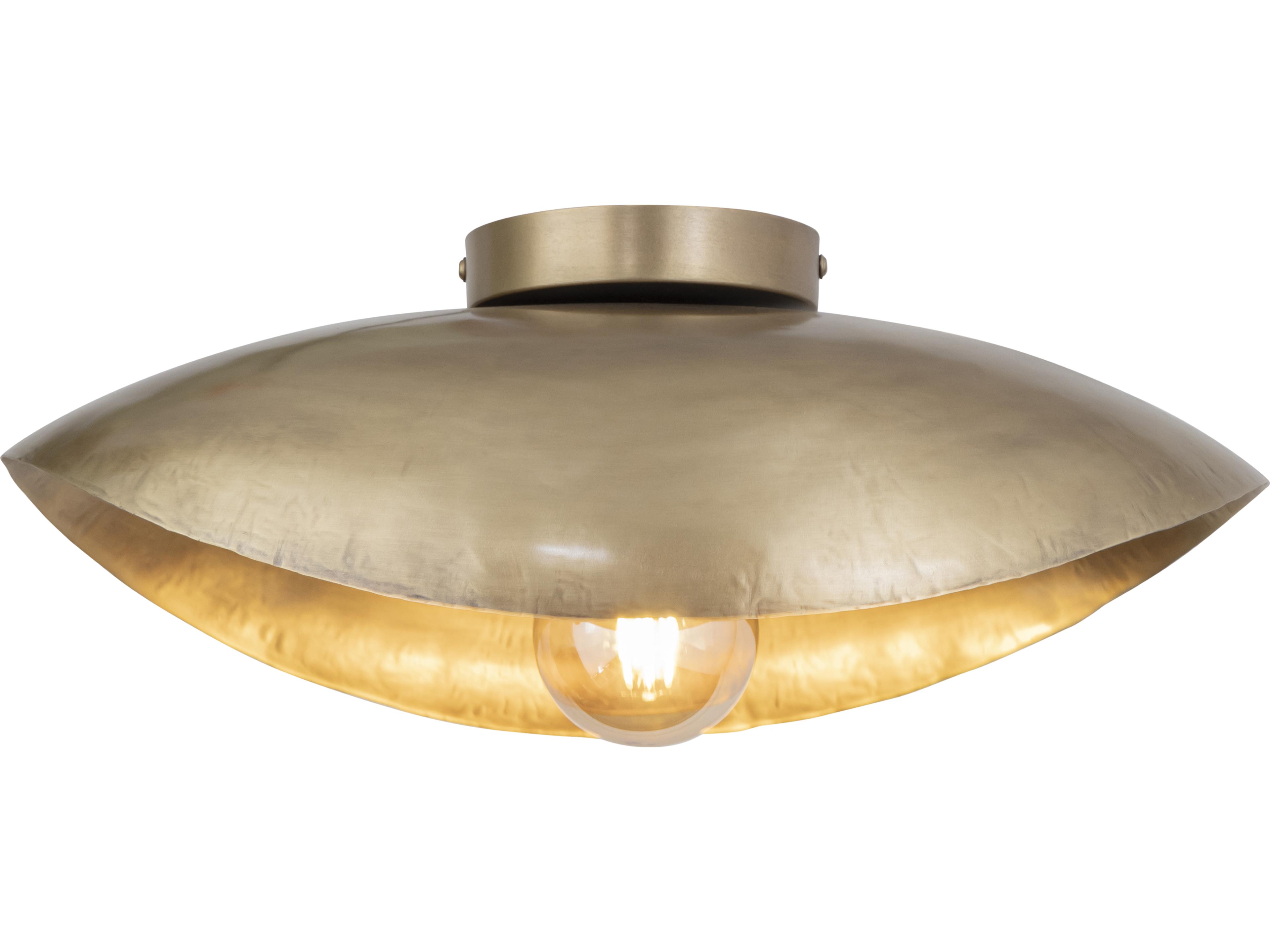 Maverick 1 -light Brass Bowl Flush Mount