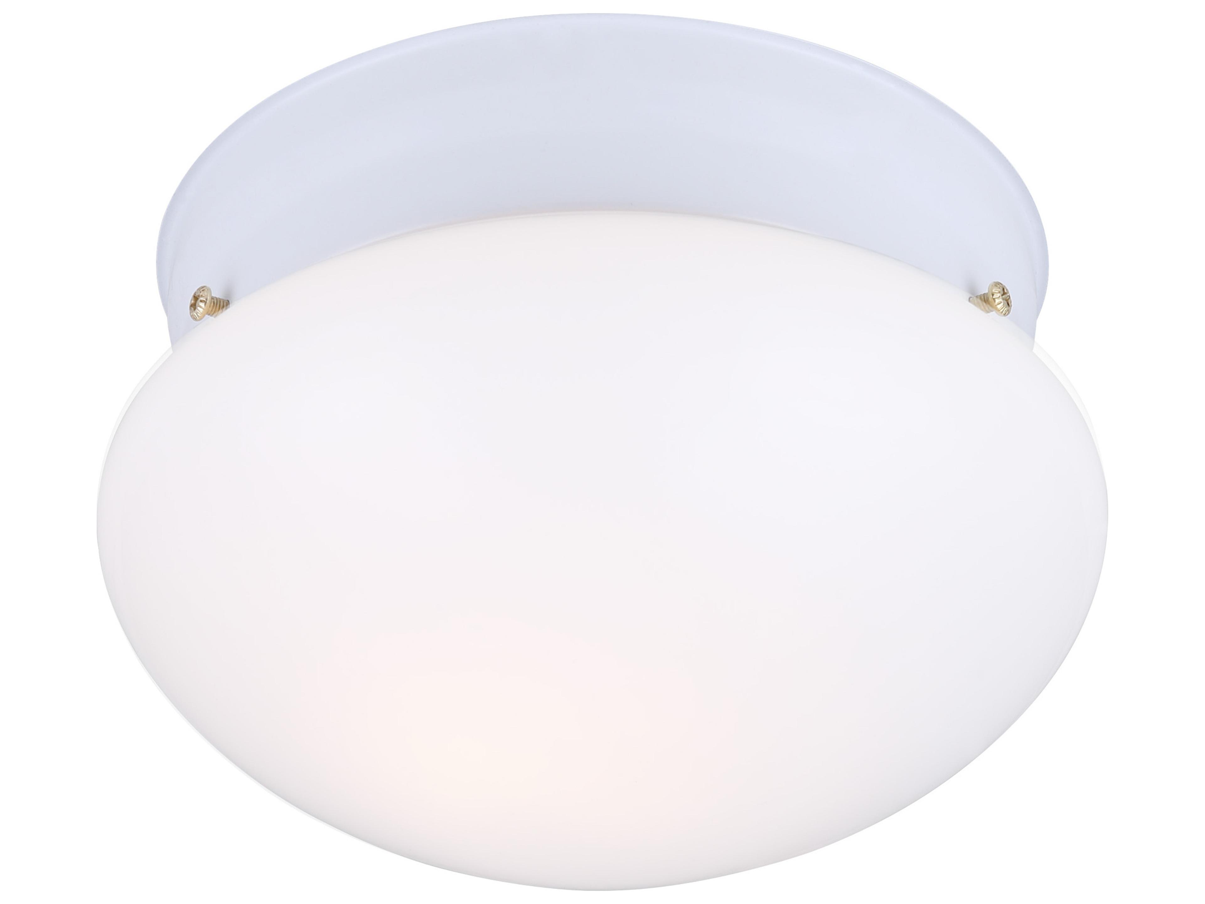 Fmount 1 -light White Dome Flush Mount