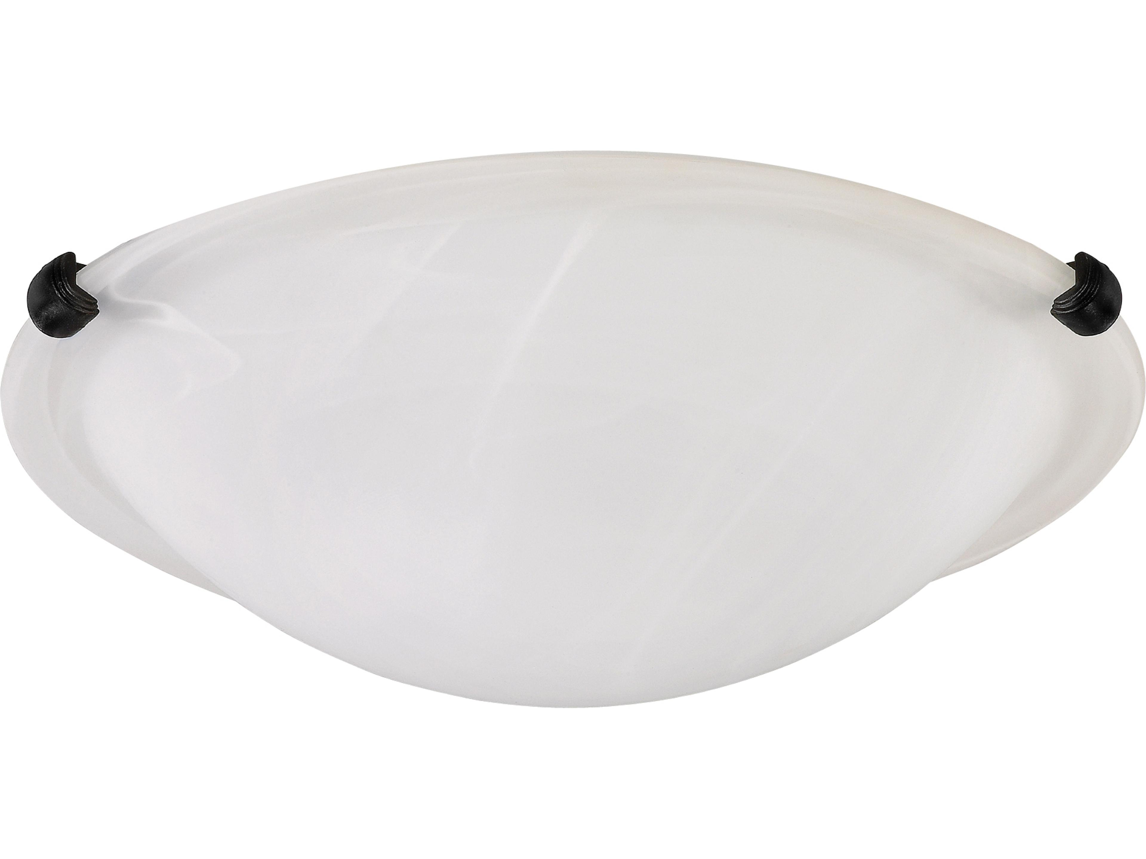 Fmount 2 -light Black Bowl Flush Mount