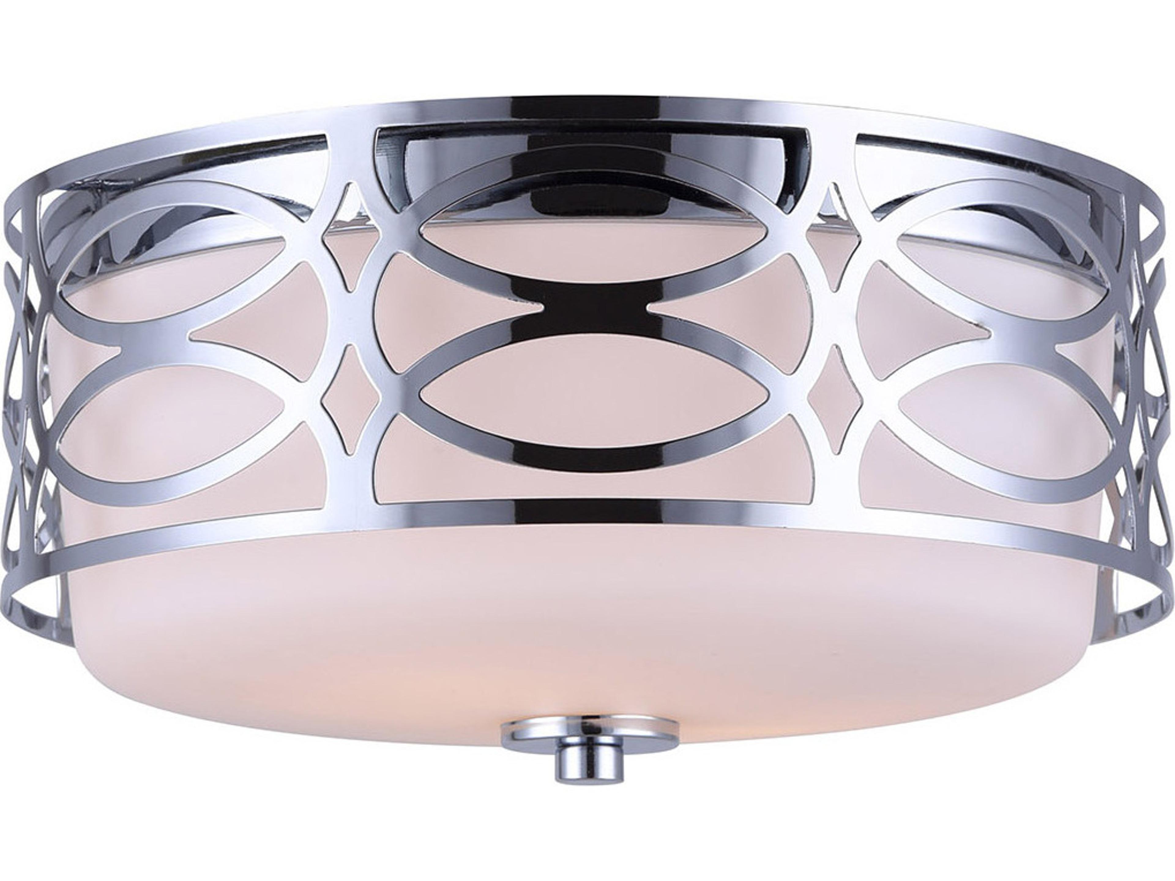 Drake 2 -light Chrome Drum Flush Mount