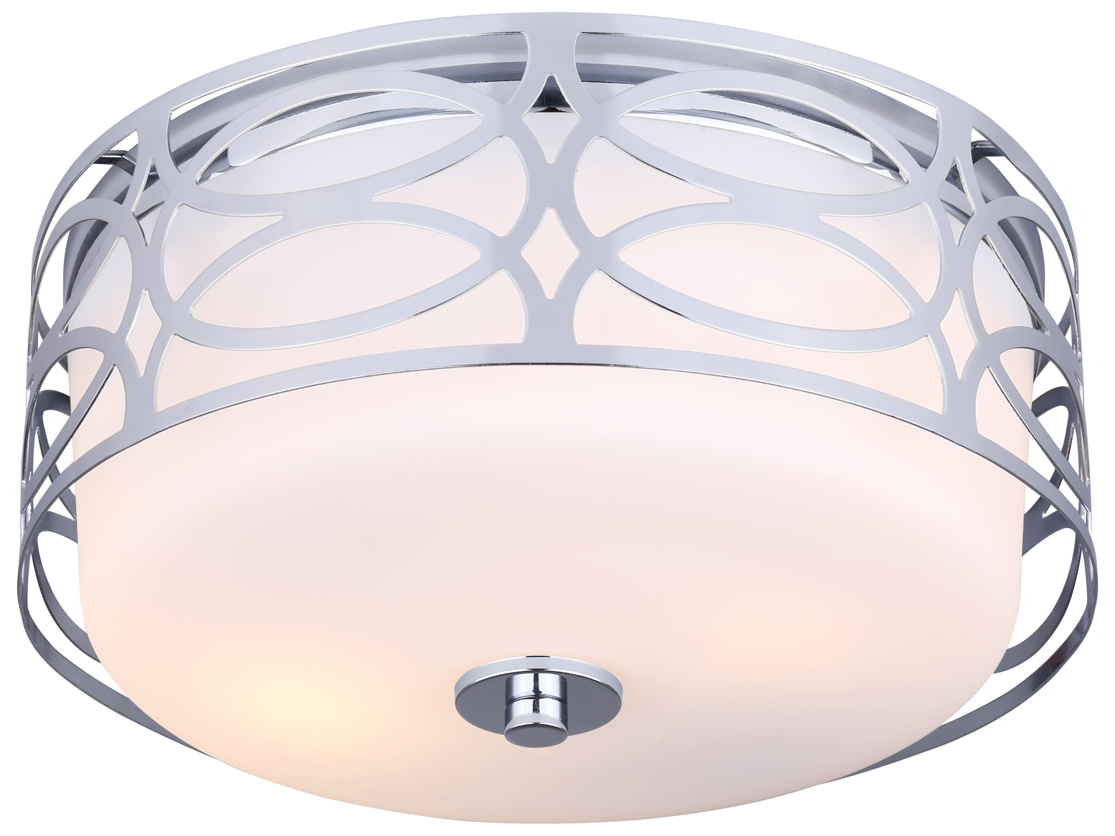 Canarm Drake 2 -light Chrome Drum Flush Mount