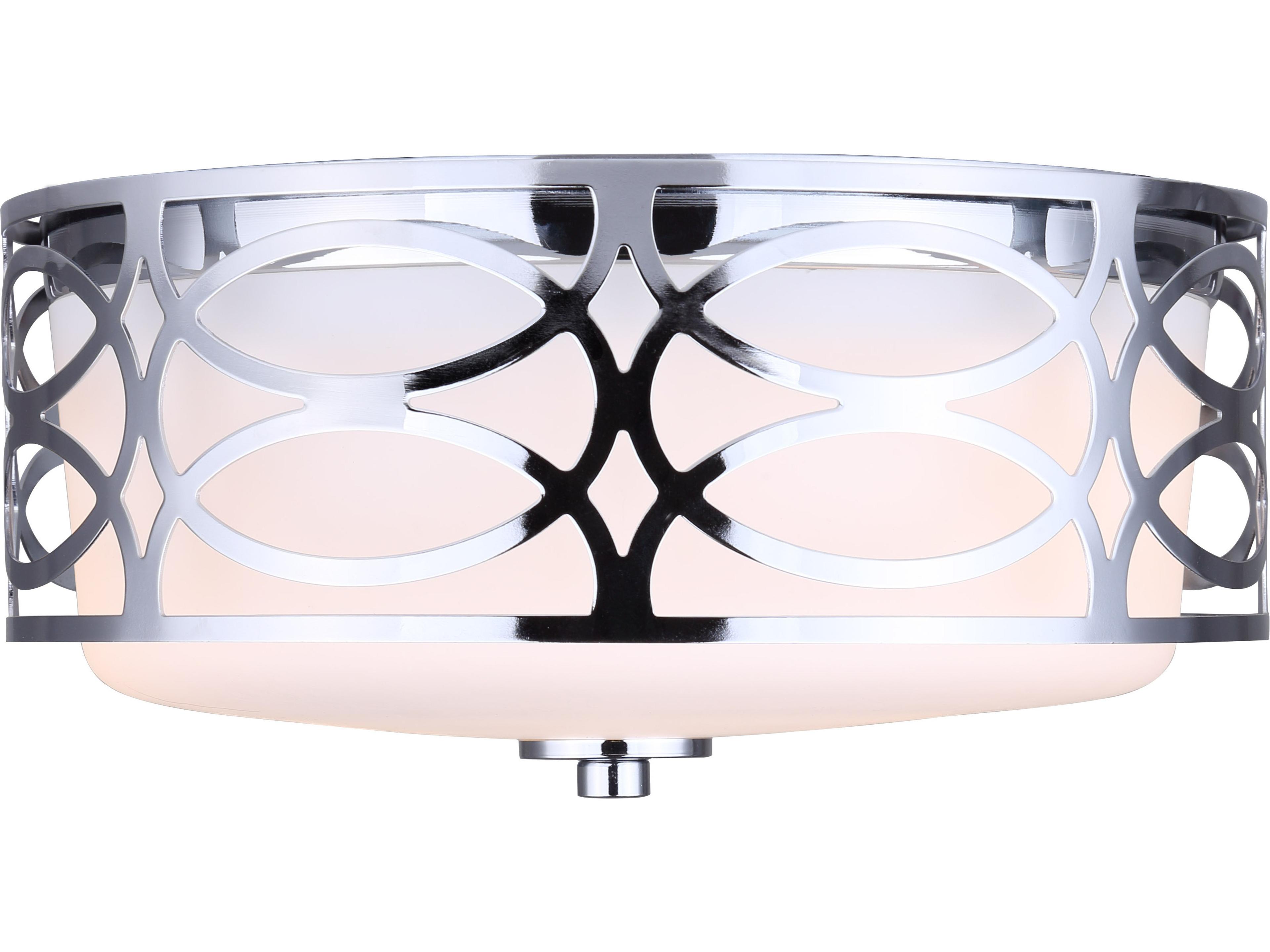 Canarm Drake 2 -light Chrome Drum Flush Mount