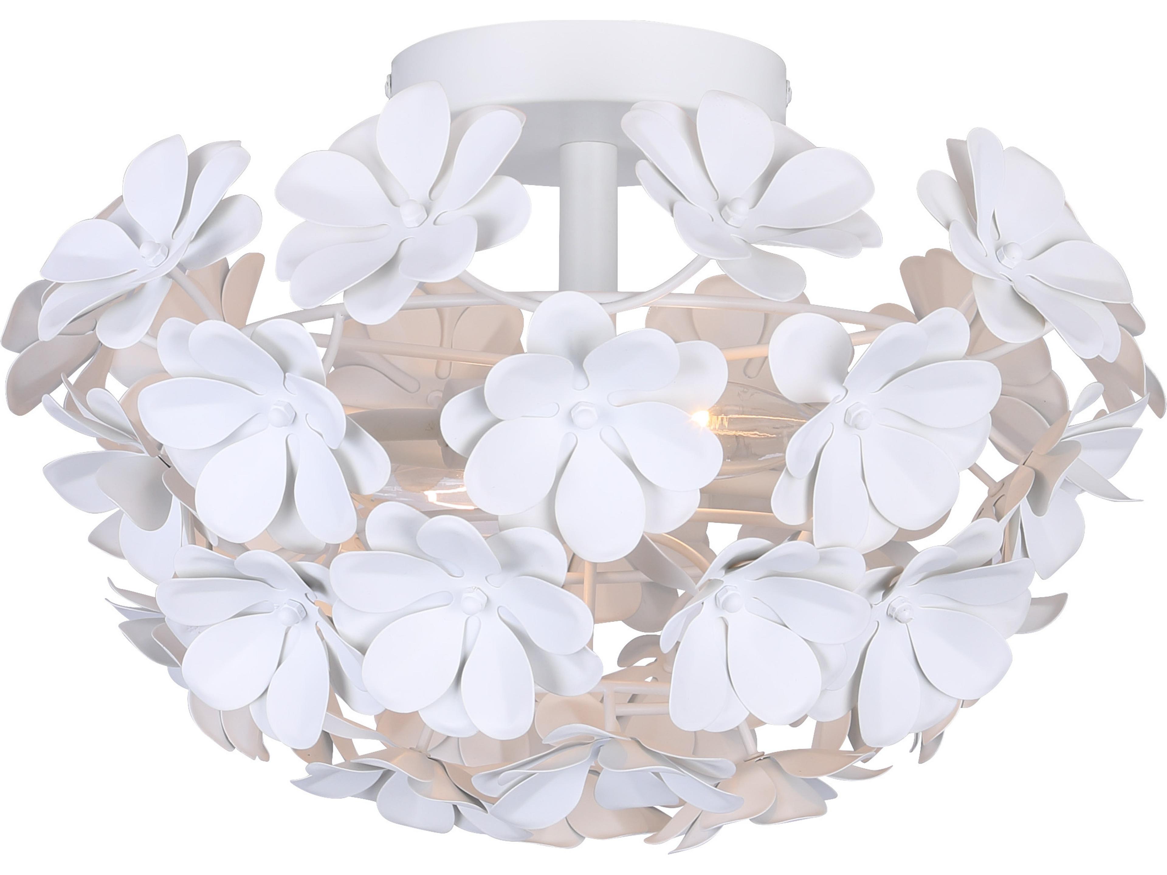 Cassia 2 -light White Flush Mount