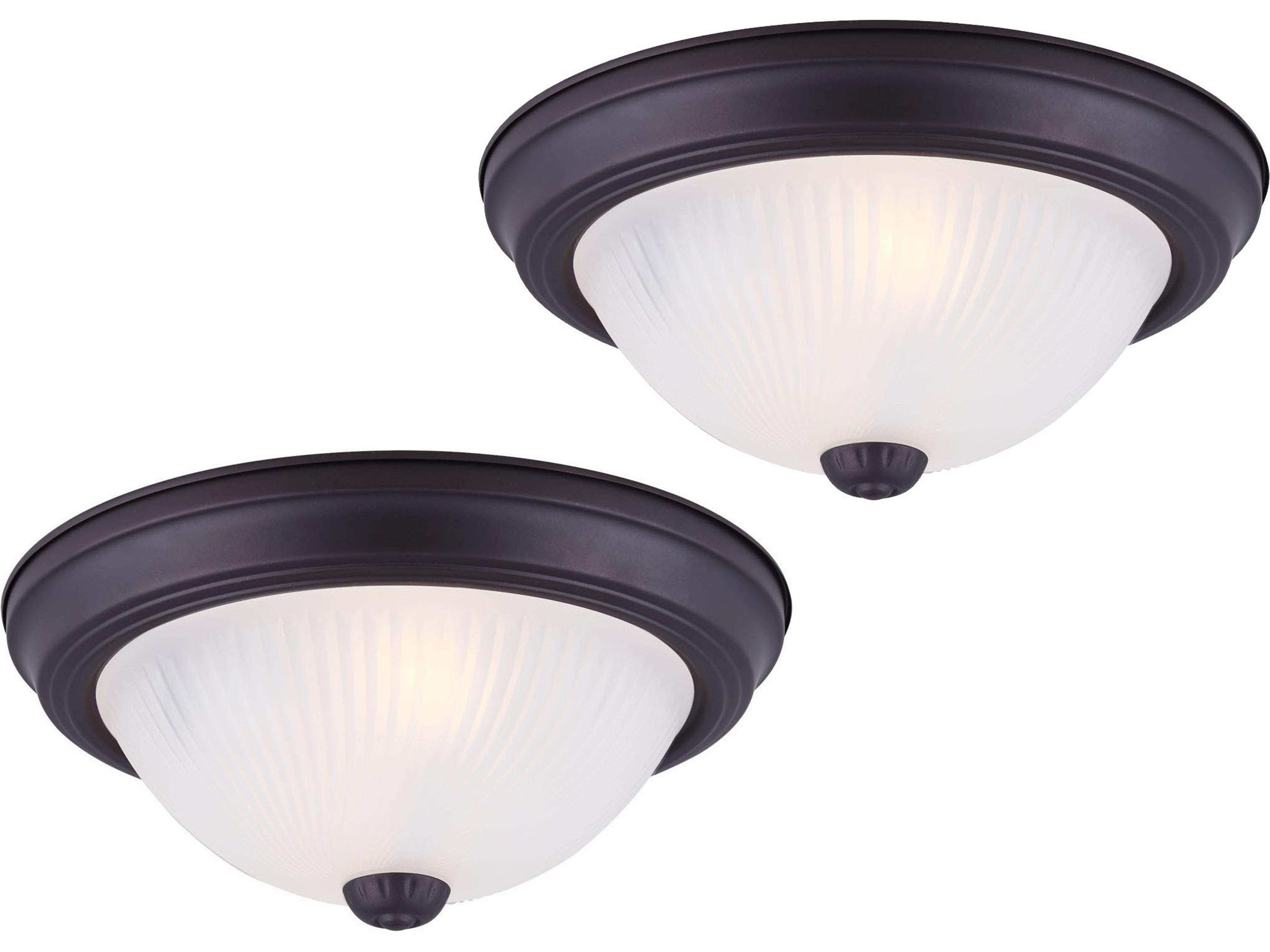 Fmount 1 -light Brass Dome Flush Mount