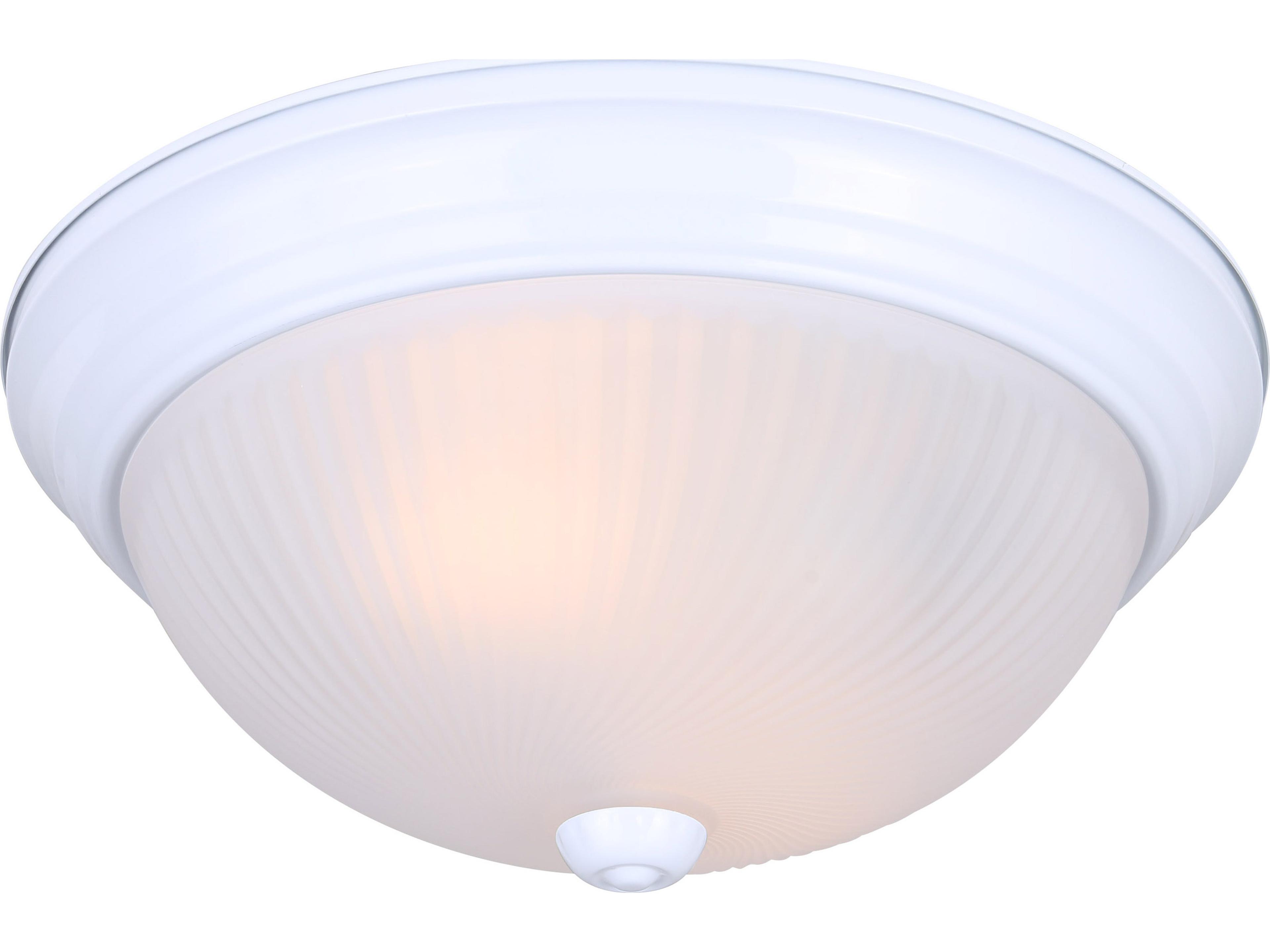 Fmount 2 -light White Dome Flush Mount
