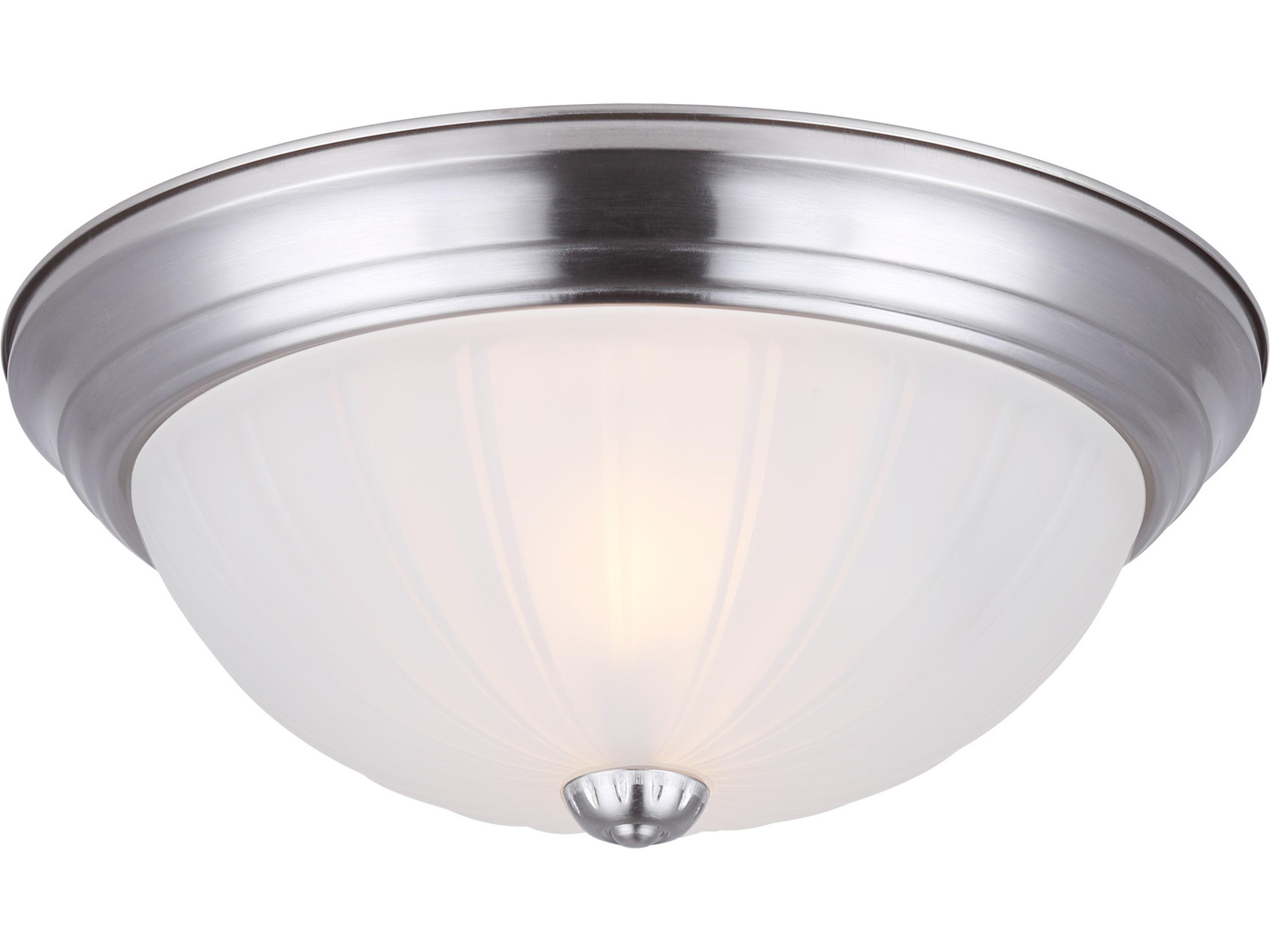 Fmount 2 -light Pewter Traditional Dome Flush Mount