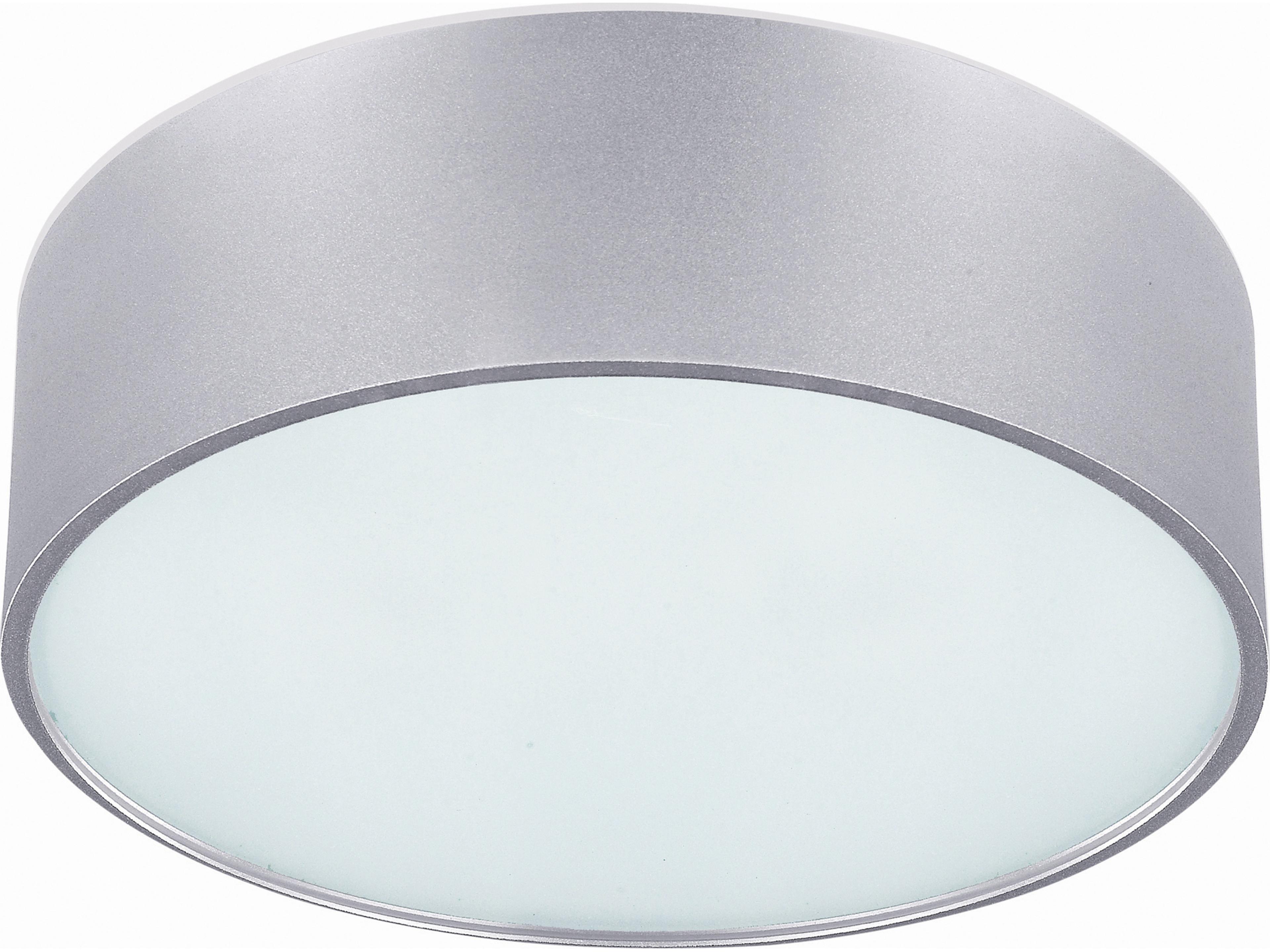 Canarm Dexter 2 -light Silver Drum Flush Mount