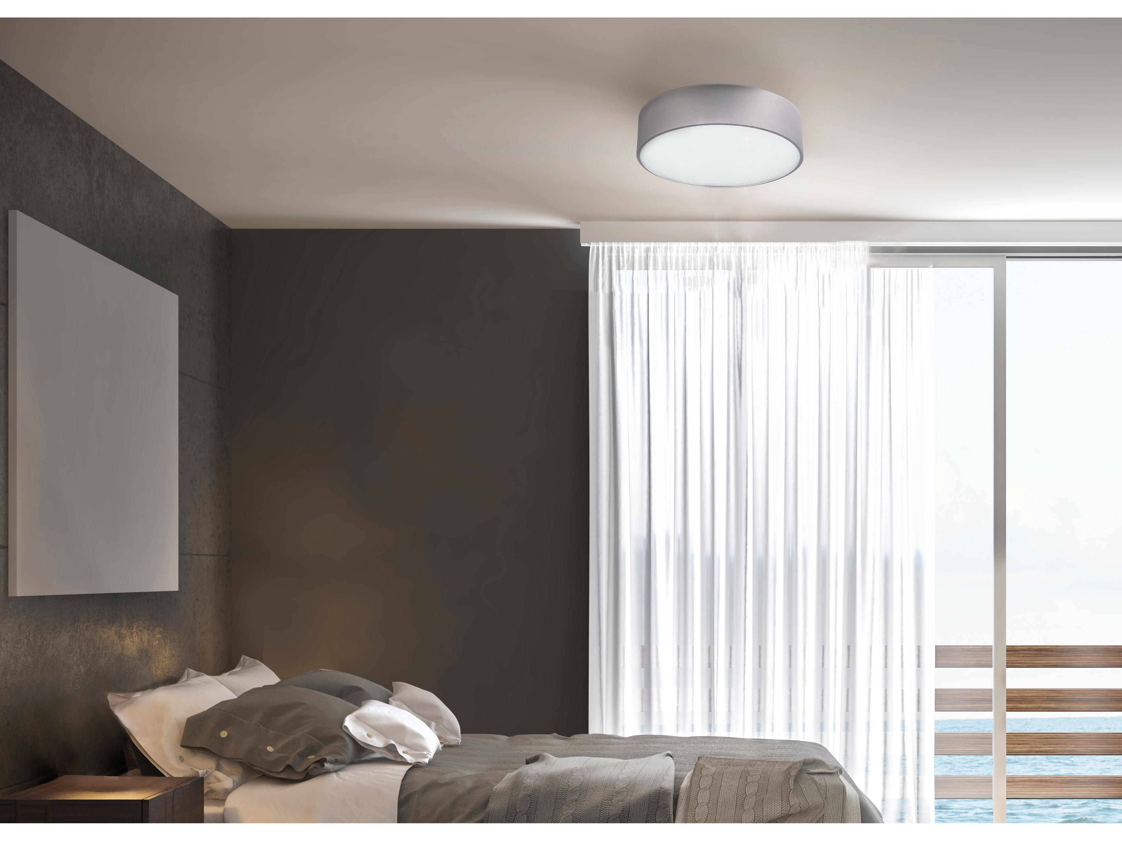 Canarm Dexter 2 -light Silver Drum Flush Mount