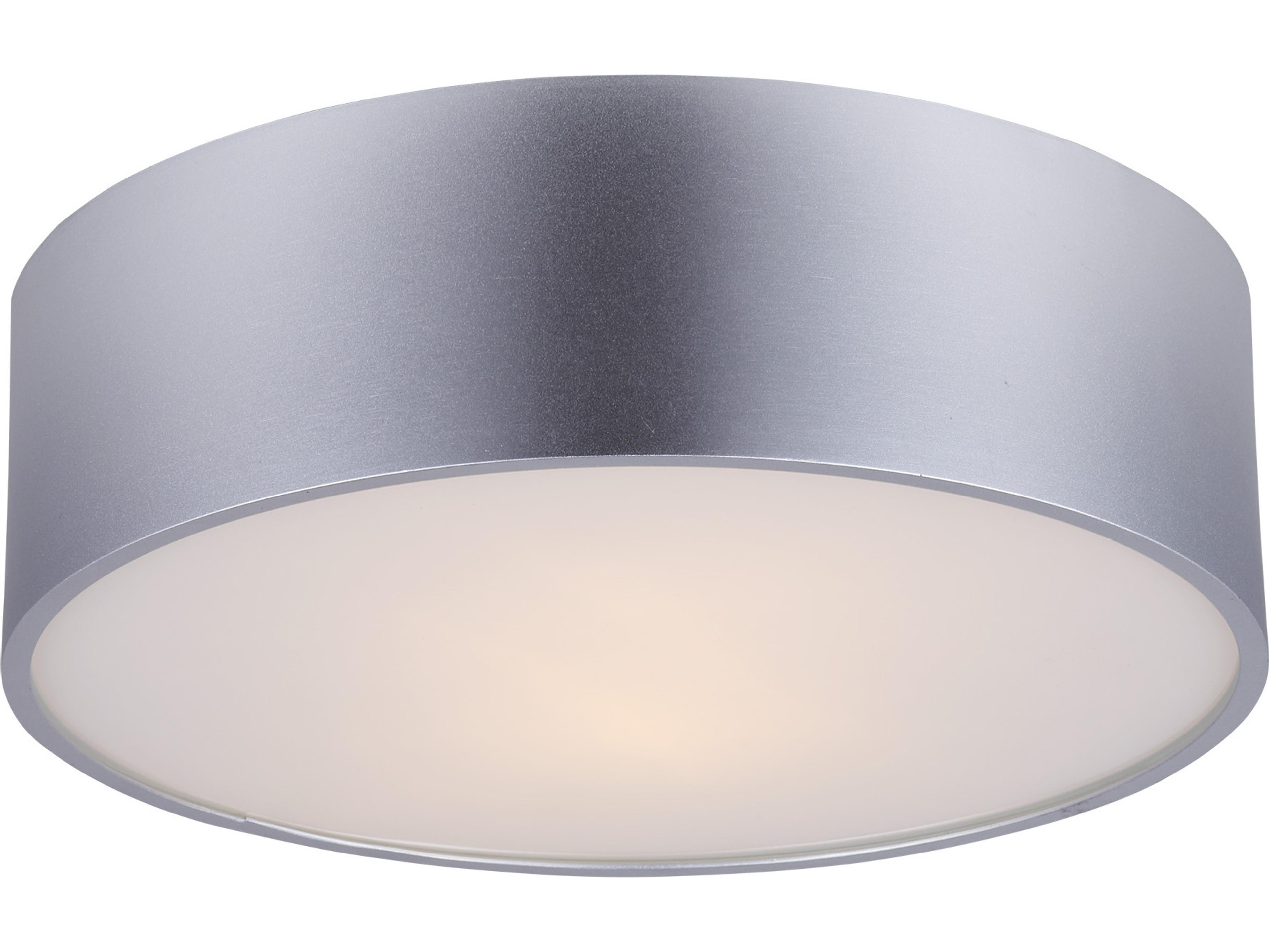 Dexter 2 -light Silver Drum Flush Mount