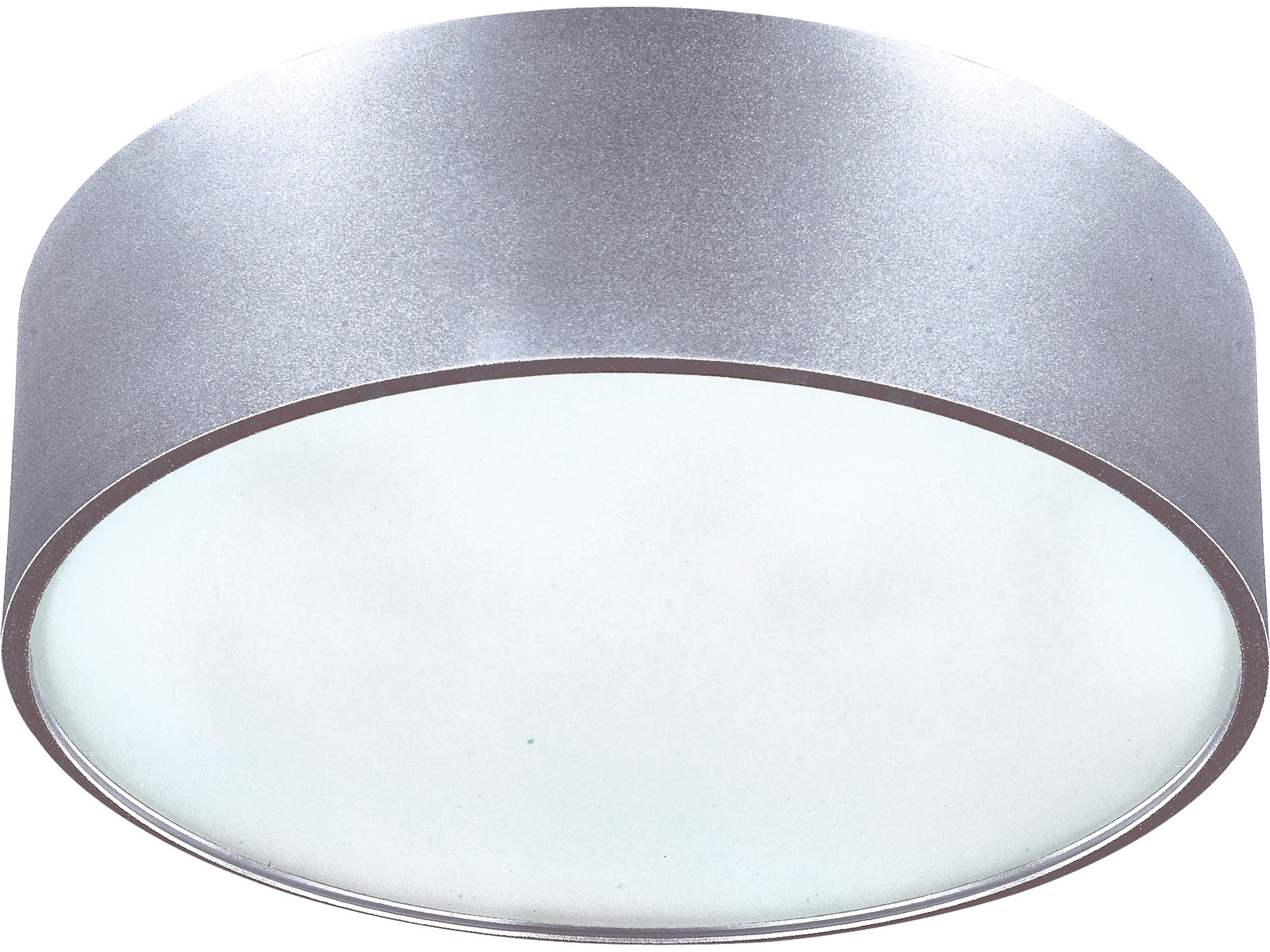 Canarm Dexter 2 -light Silver Drum Flush Mount