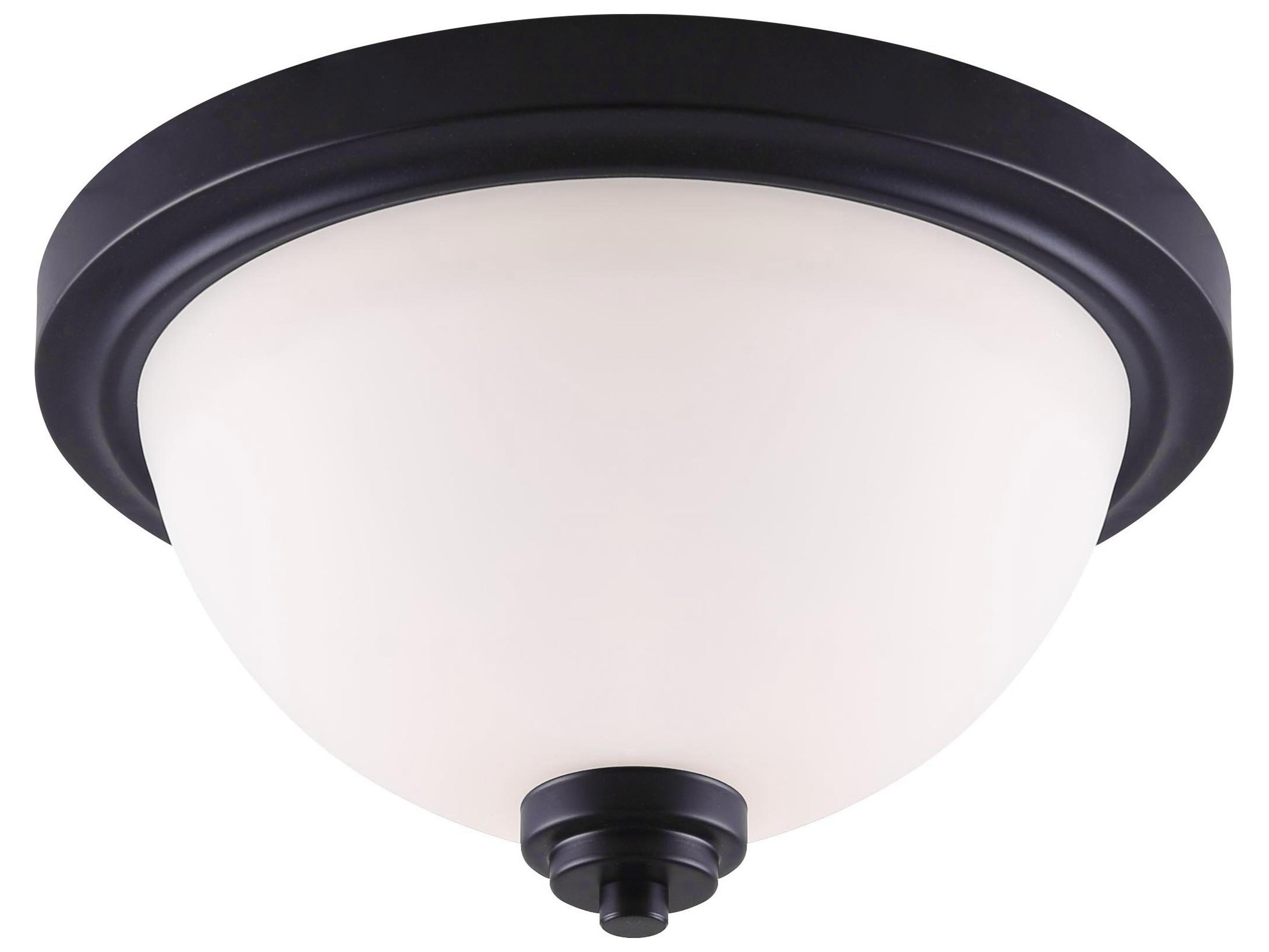 Portia 2 -light Black Dome Flush Mount