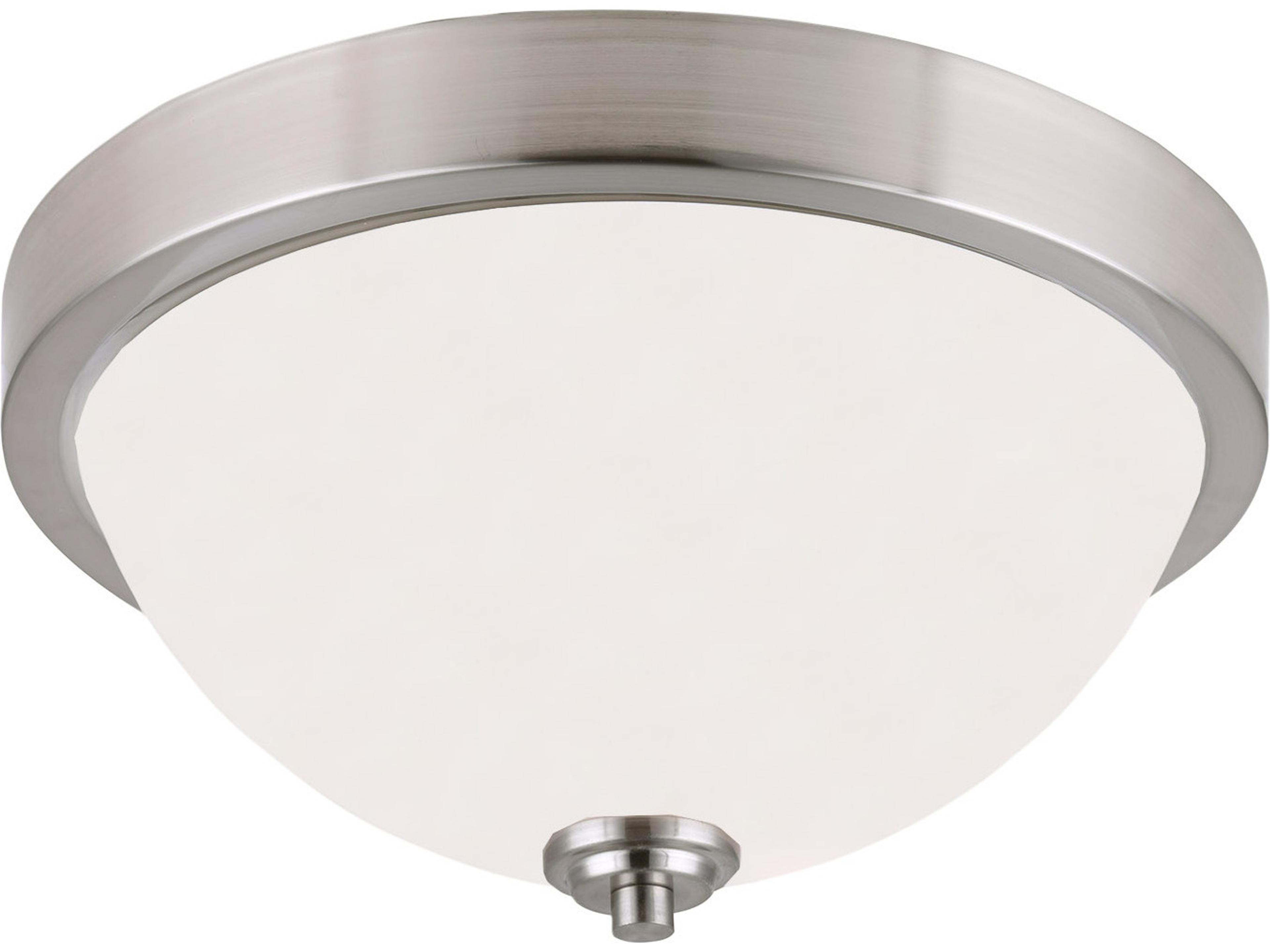 River 2 -light Nickel Dome Flush Mount