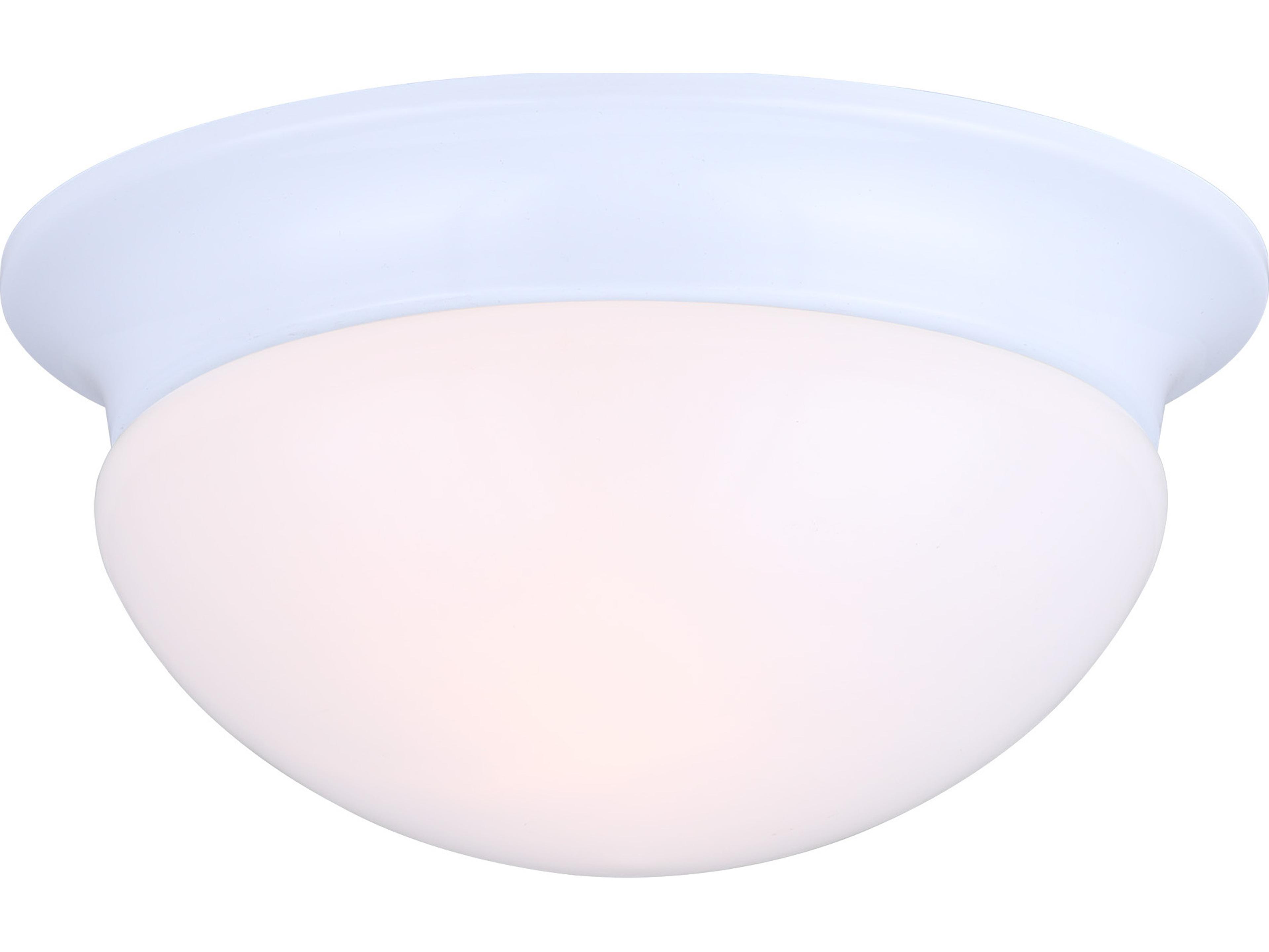 Fmount 1 -light White Dome Flush Mount