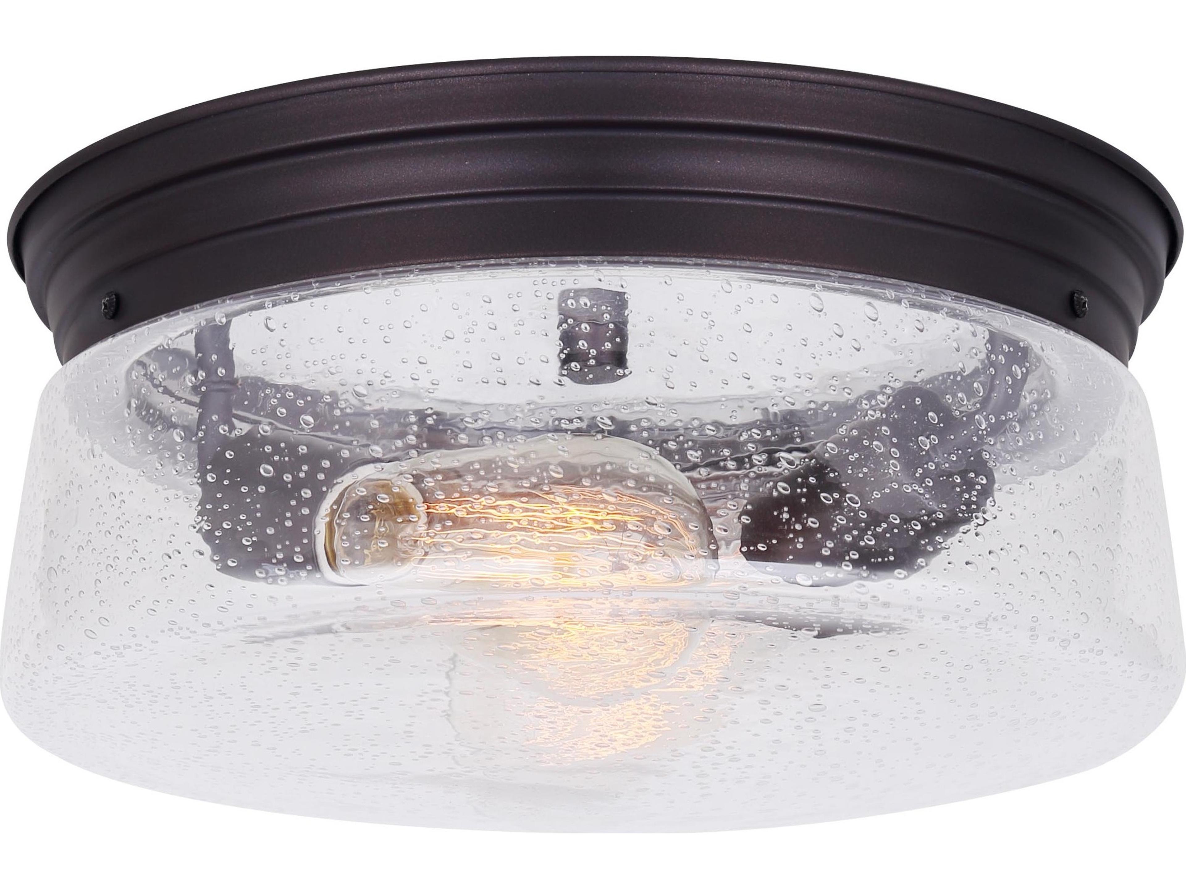 Mill 2 -light Bronze Drum Flush Mount