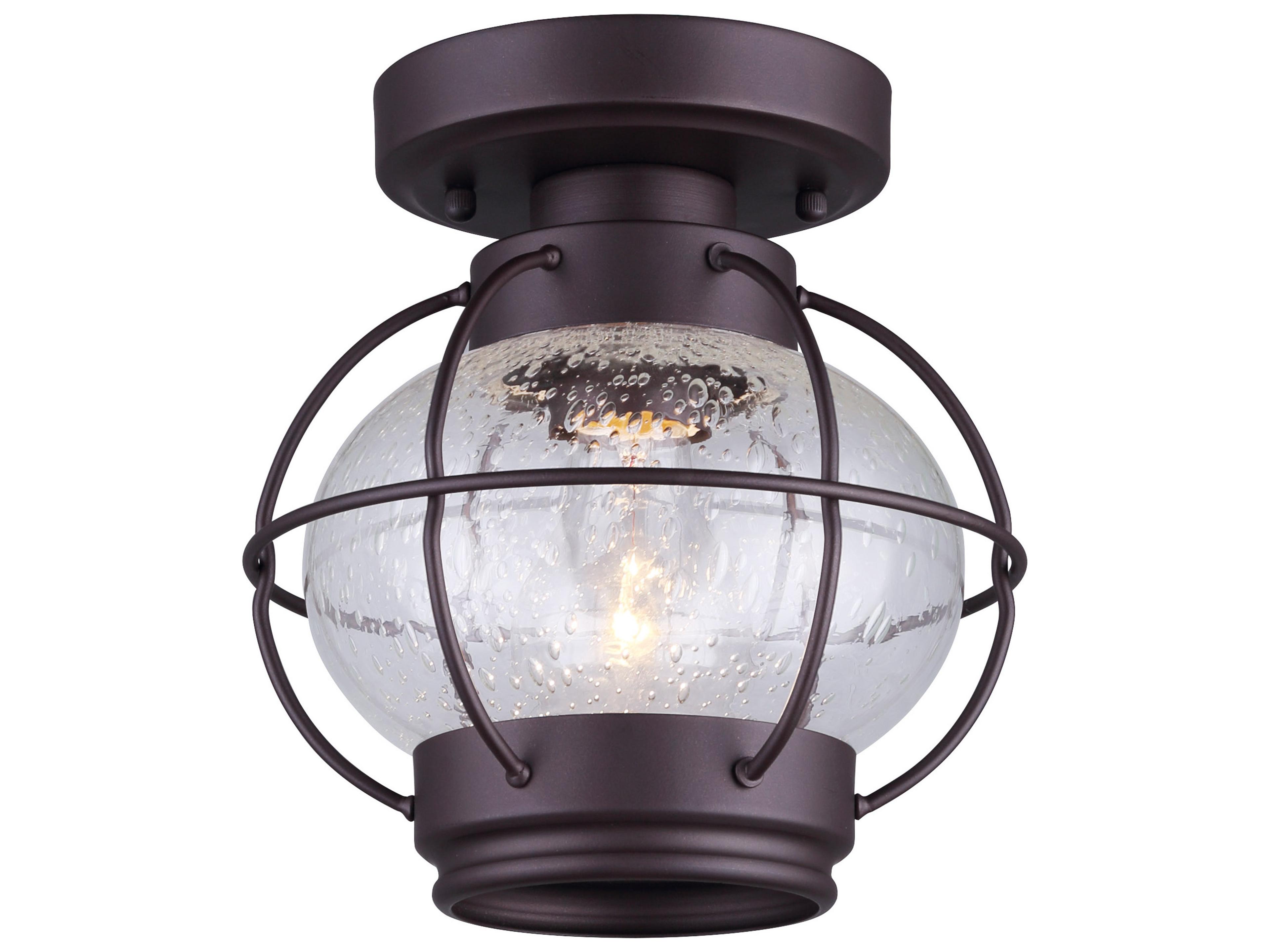 Potter 1 -light Bronze Traditional Lantern Flush Mount