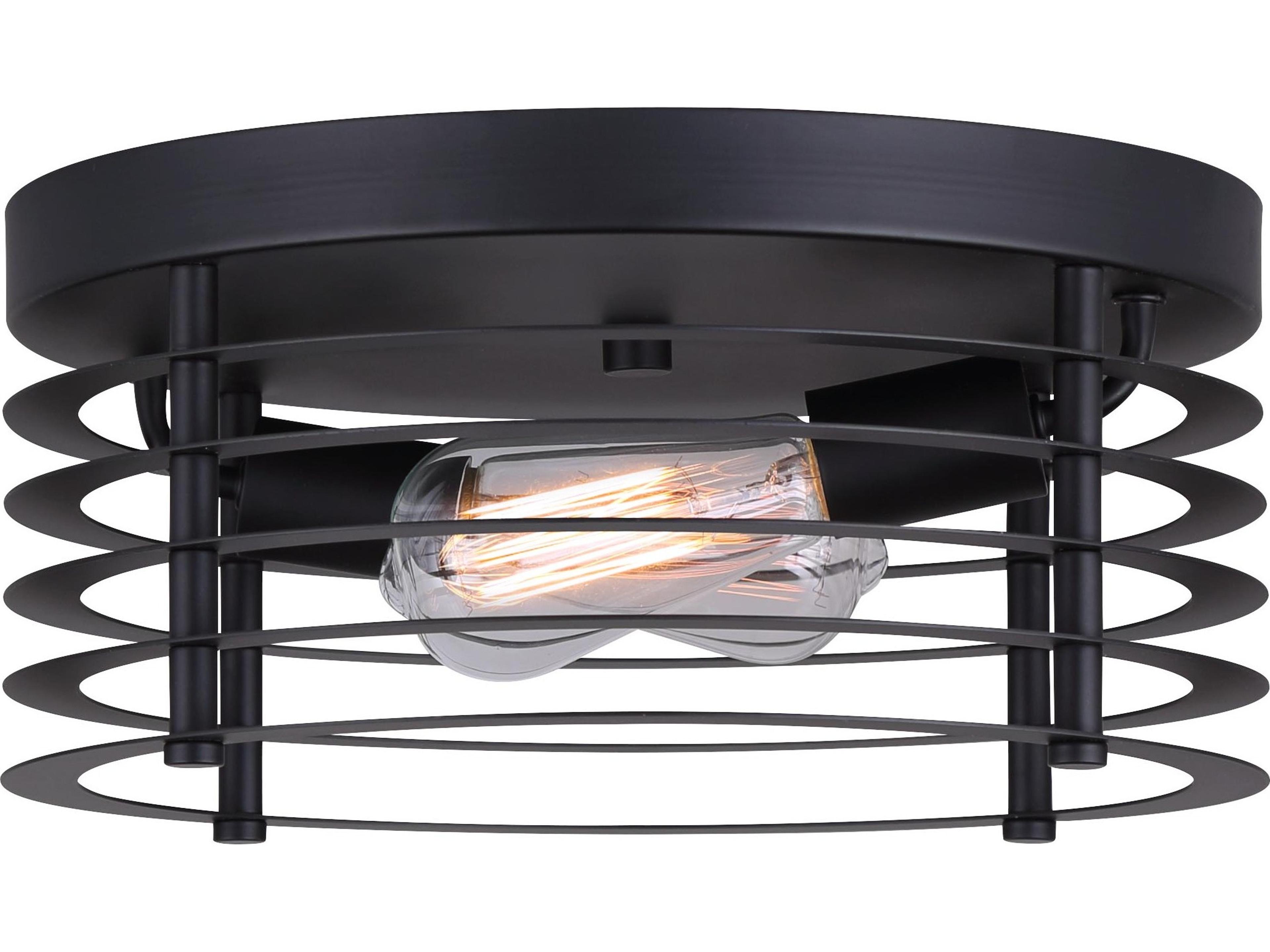 Alder 2 -light Black Flush Mount