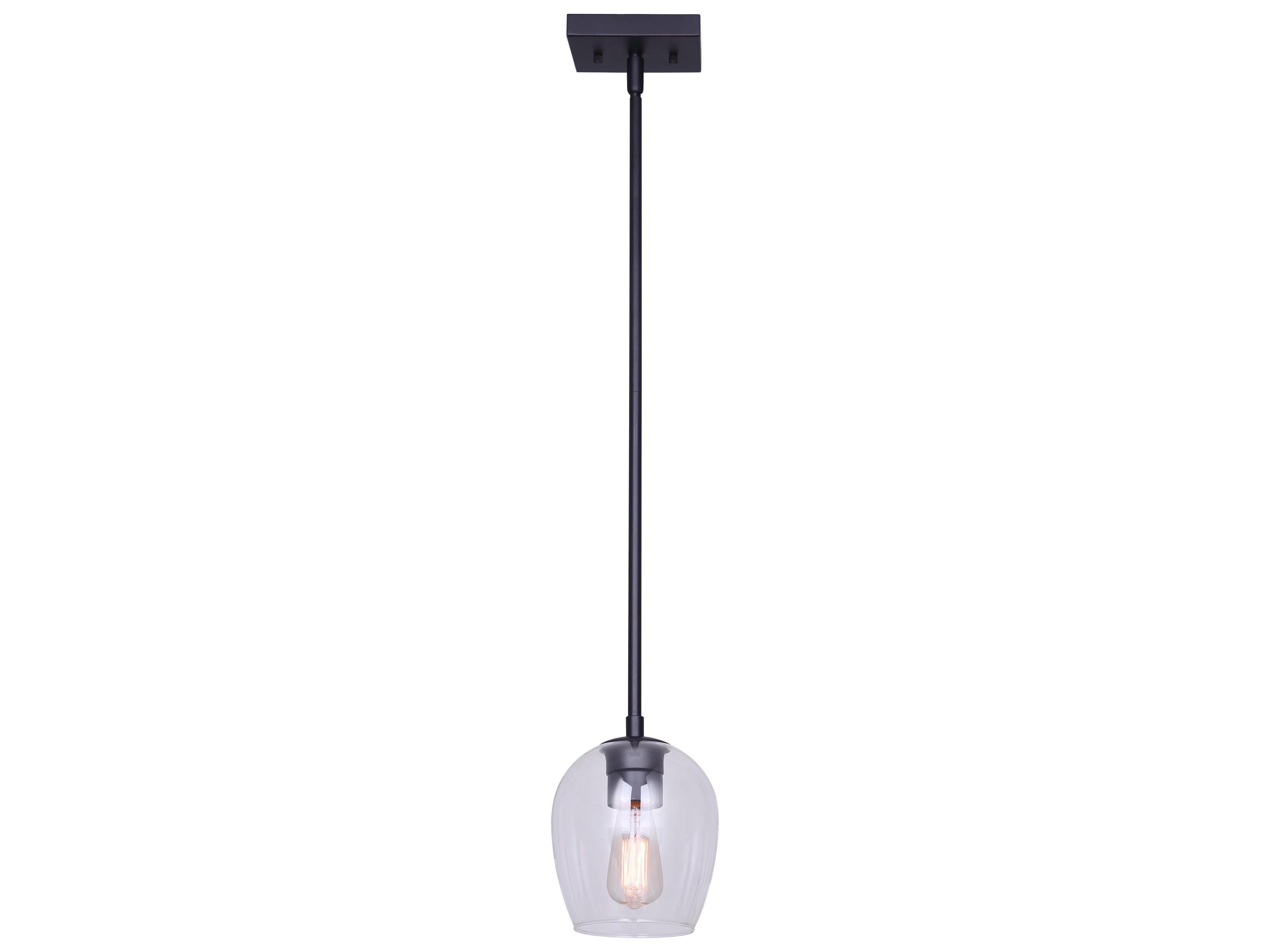 Cain 1 -light Black Globe Mini Pendant