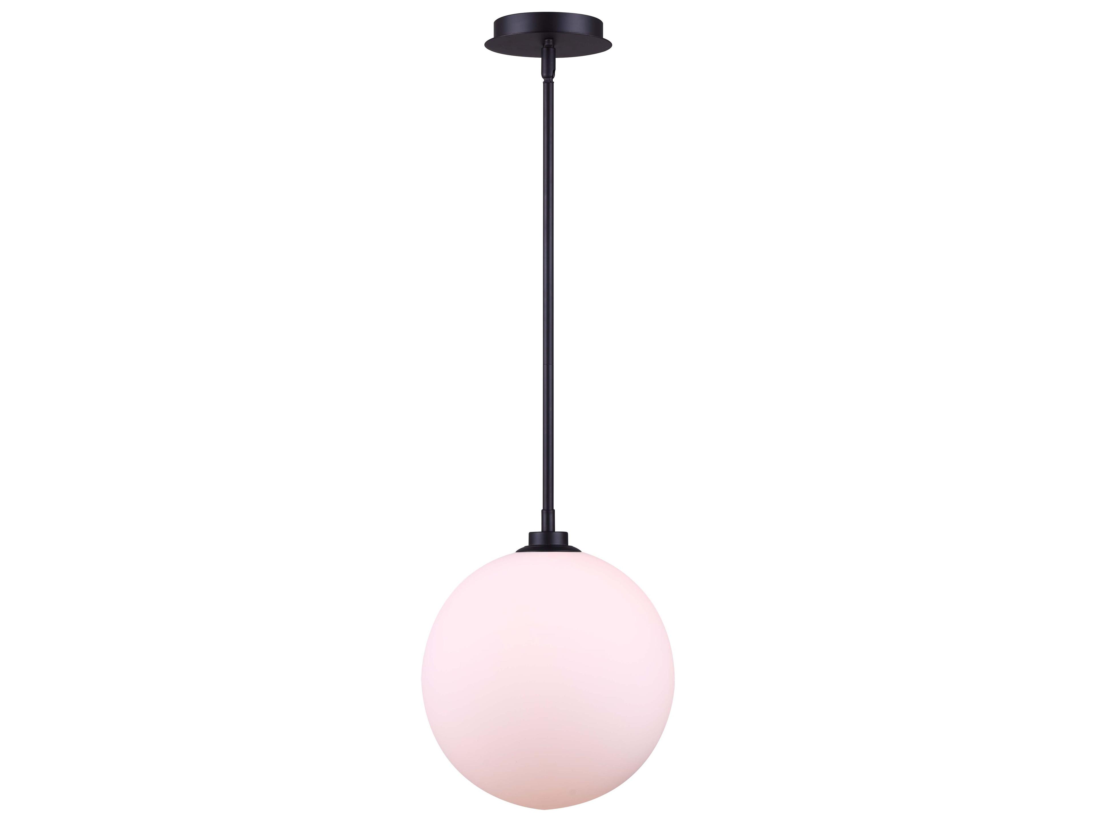 Canarm Simone 1 -light Black Globe Mini Pendant