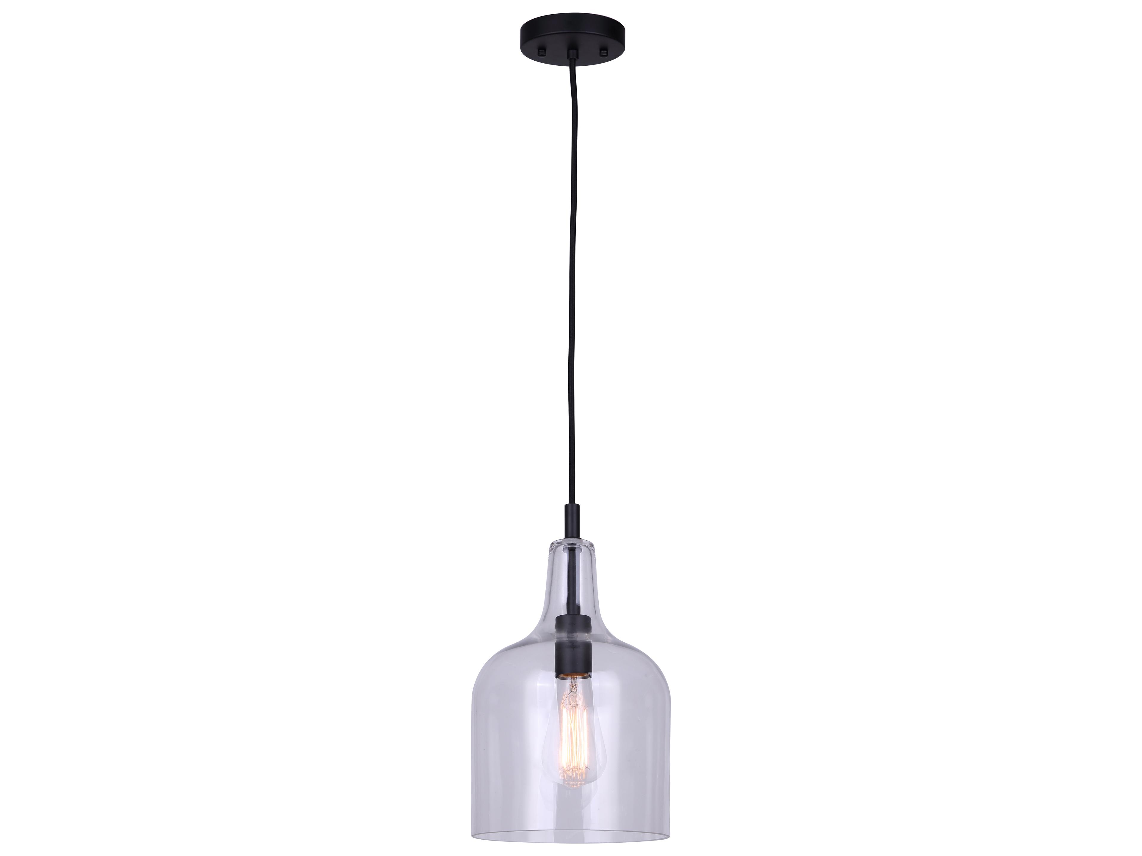 Keeva 1 -light Black Bell Mini Pendant