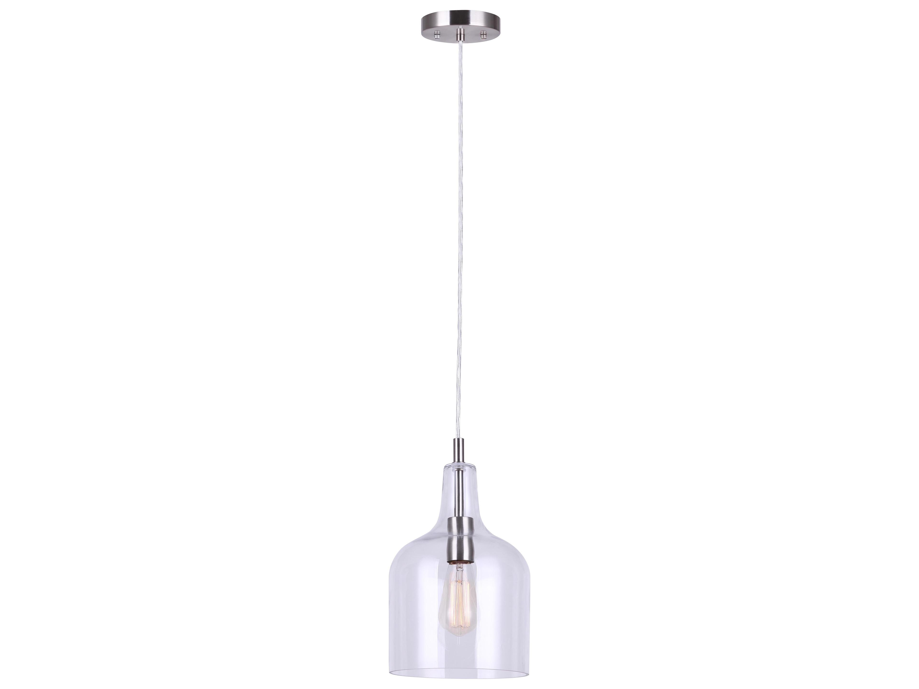 Keeva 1 -light Nickel Bell Mini Pendant