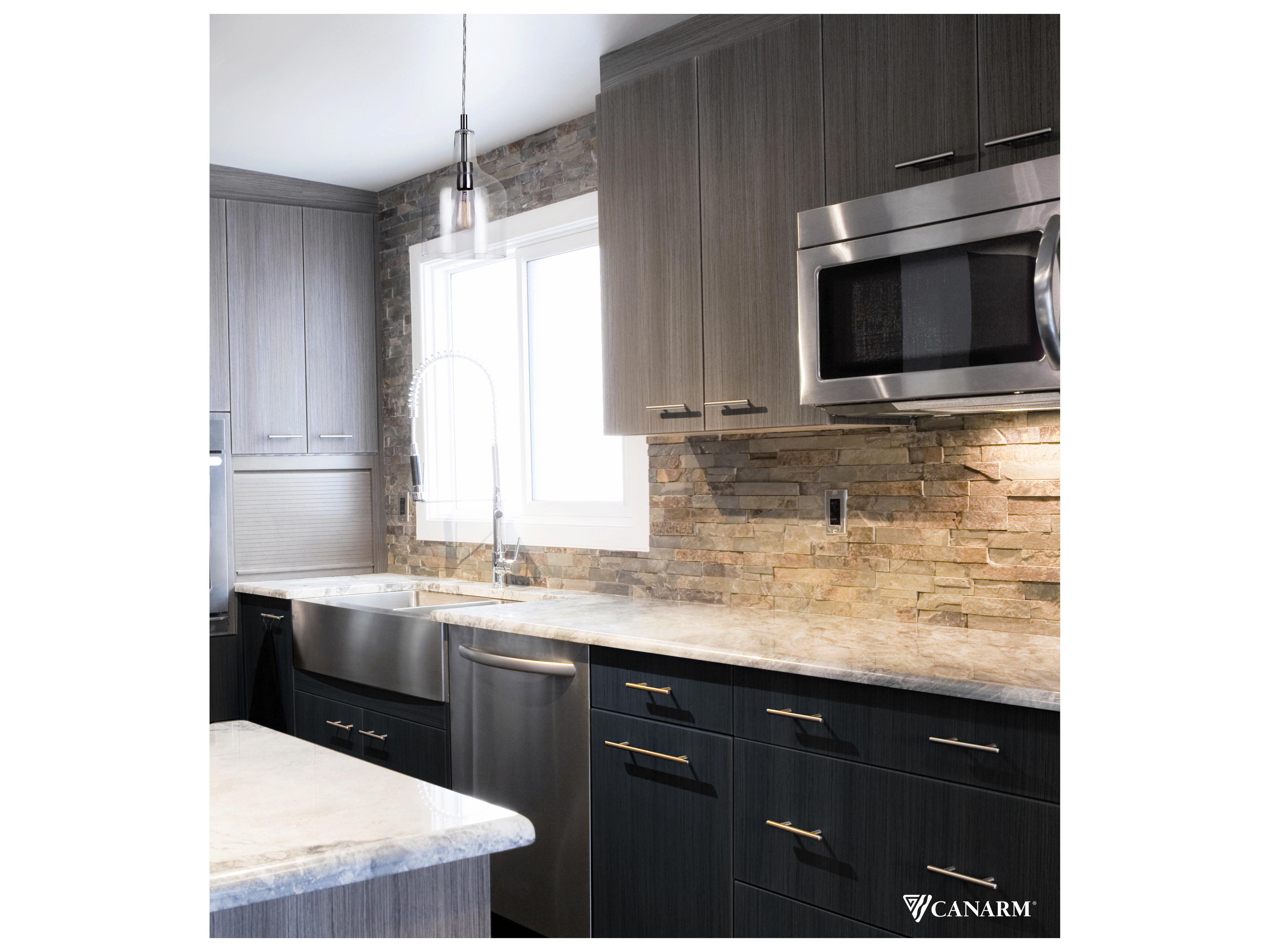 Canarm Keeva 1 -light Nickel Bell Mini Pendant