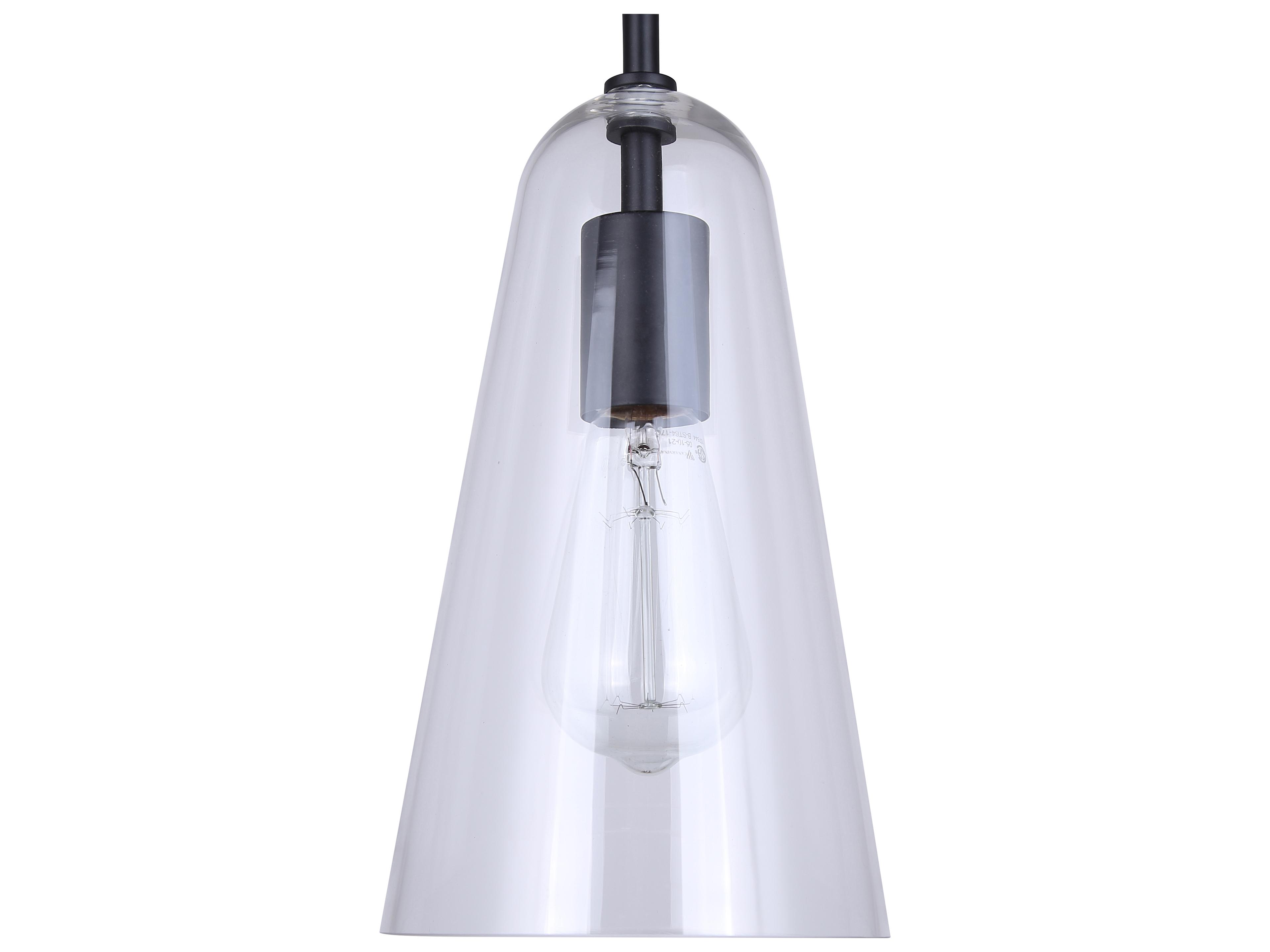 Canarm Luisa 1 -light Black Mini Pendant