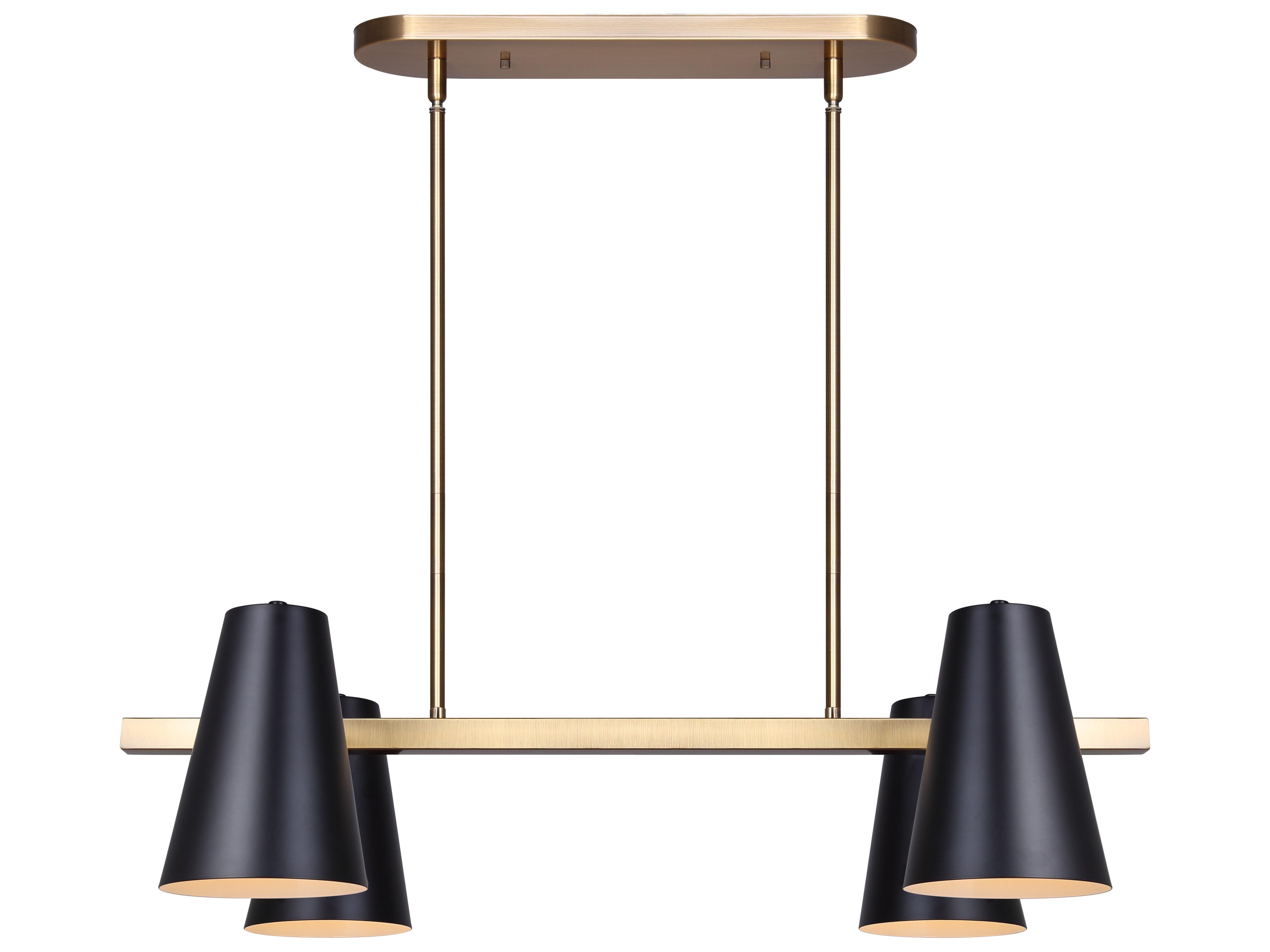 Harken 4 -light Black Chandelier