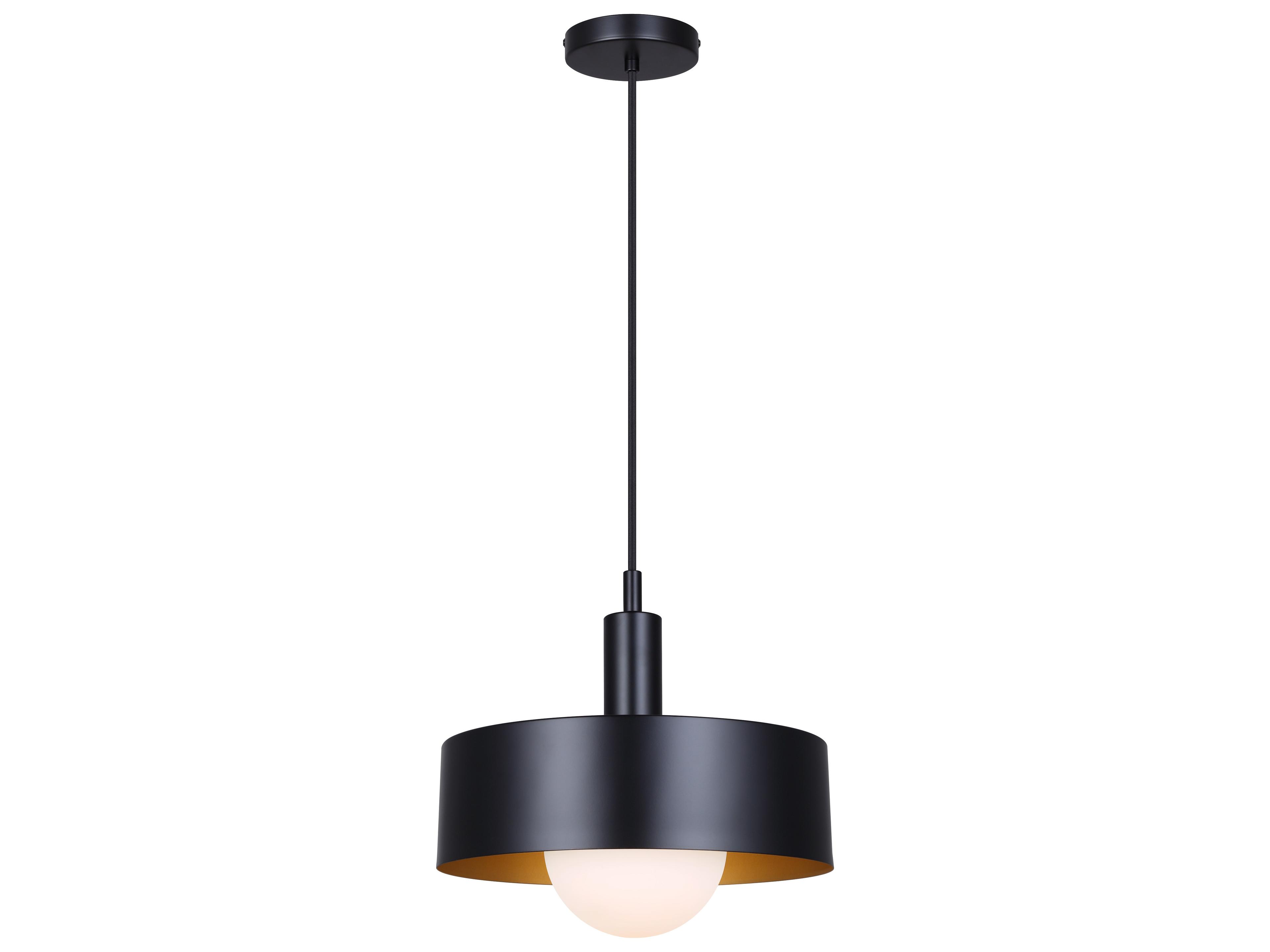 Daylon 1 -light Black Drum Mini Pendant