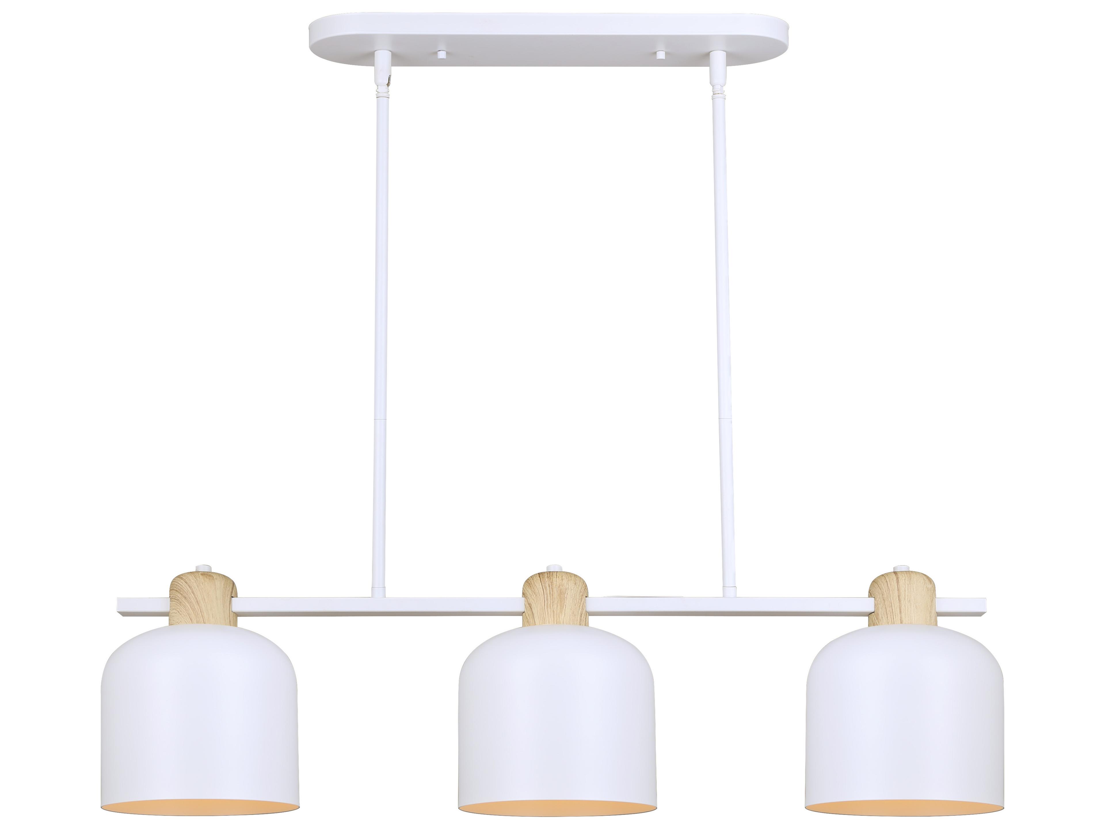 Caleb 3 -light White Linear Island Pendant