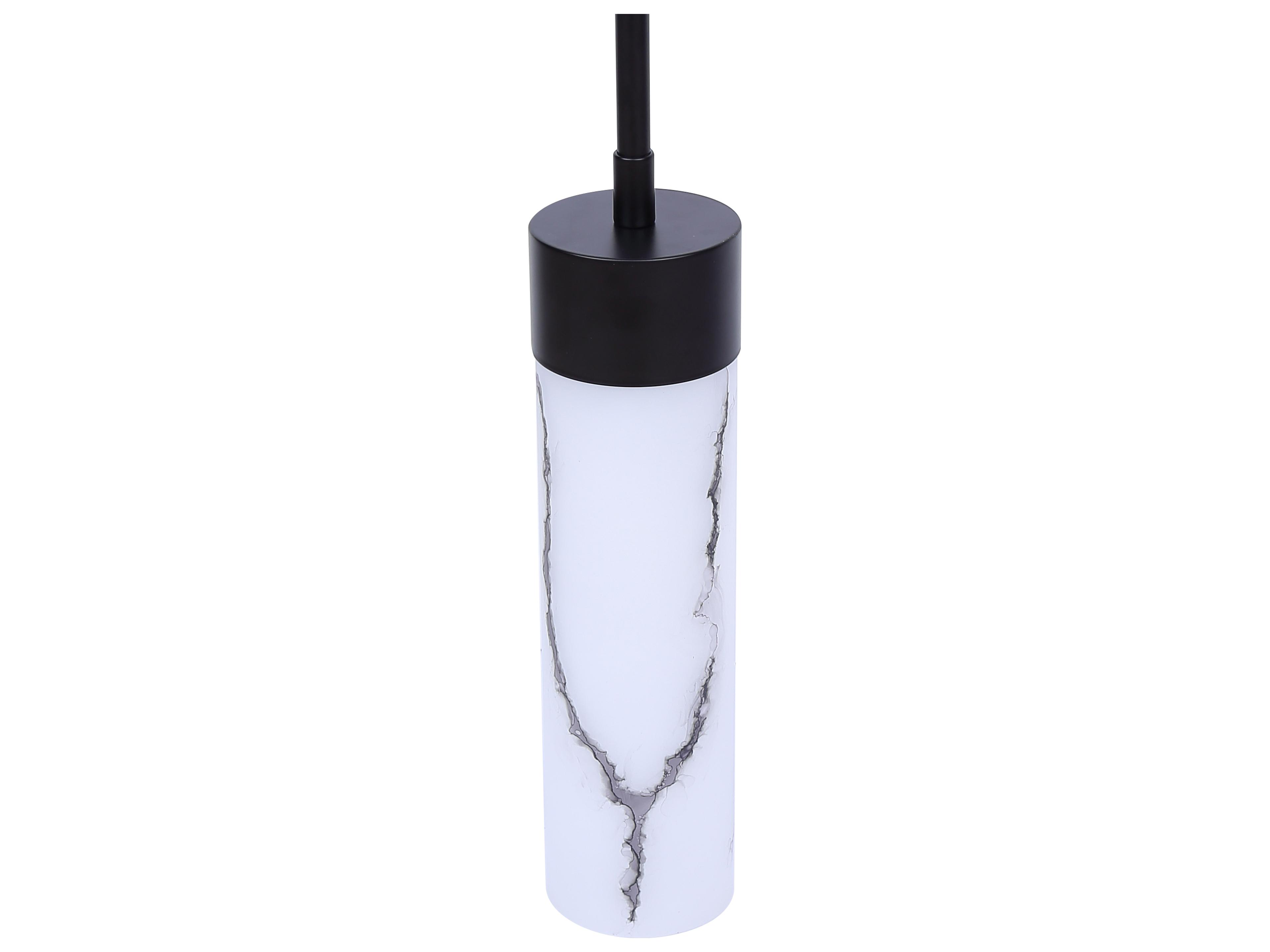 Canarm Kristella 1 -light Black Cylinder Mini Pendant