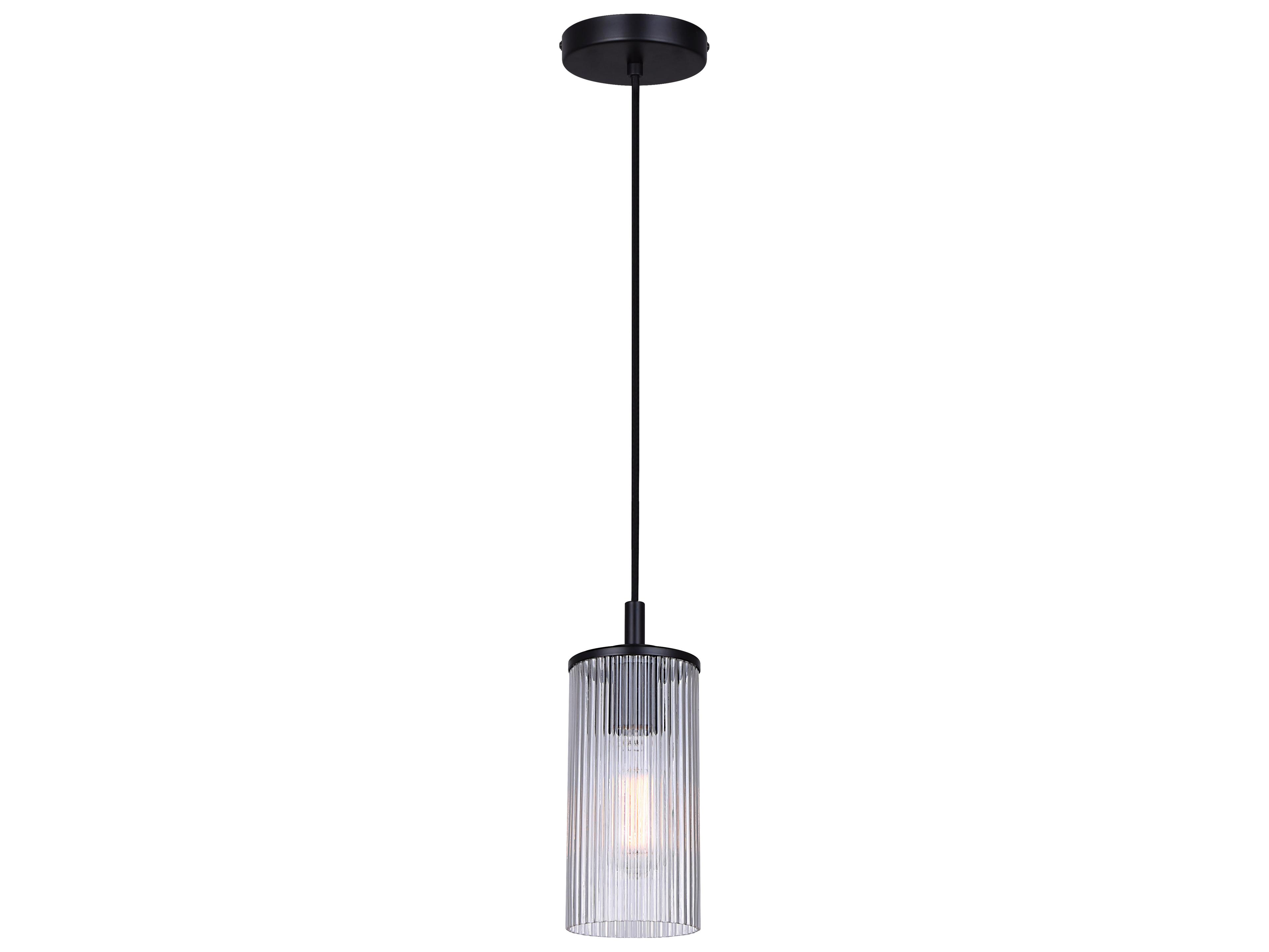 Kinslea 1 -light Black Cylinder Mini Pendant