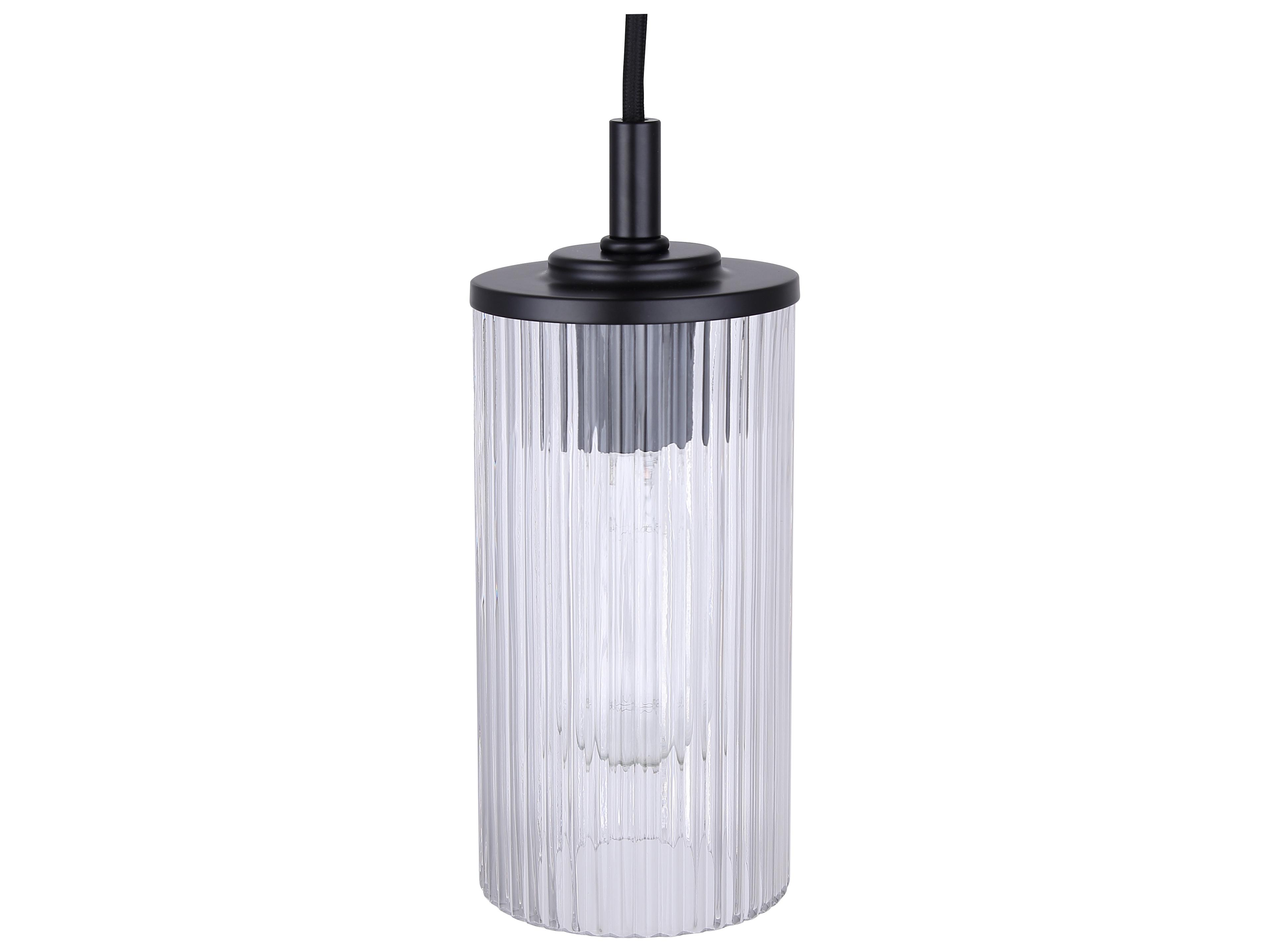 Canarm Kinslea 1 -light Black Cylinder Mini Pendant