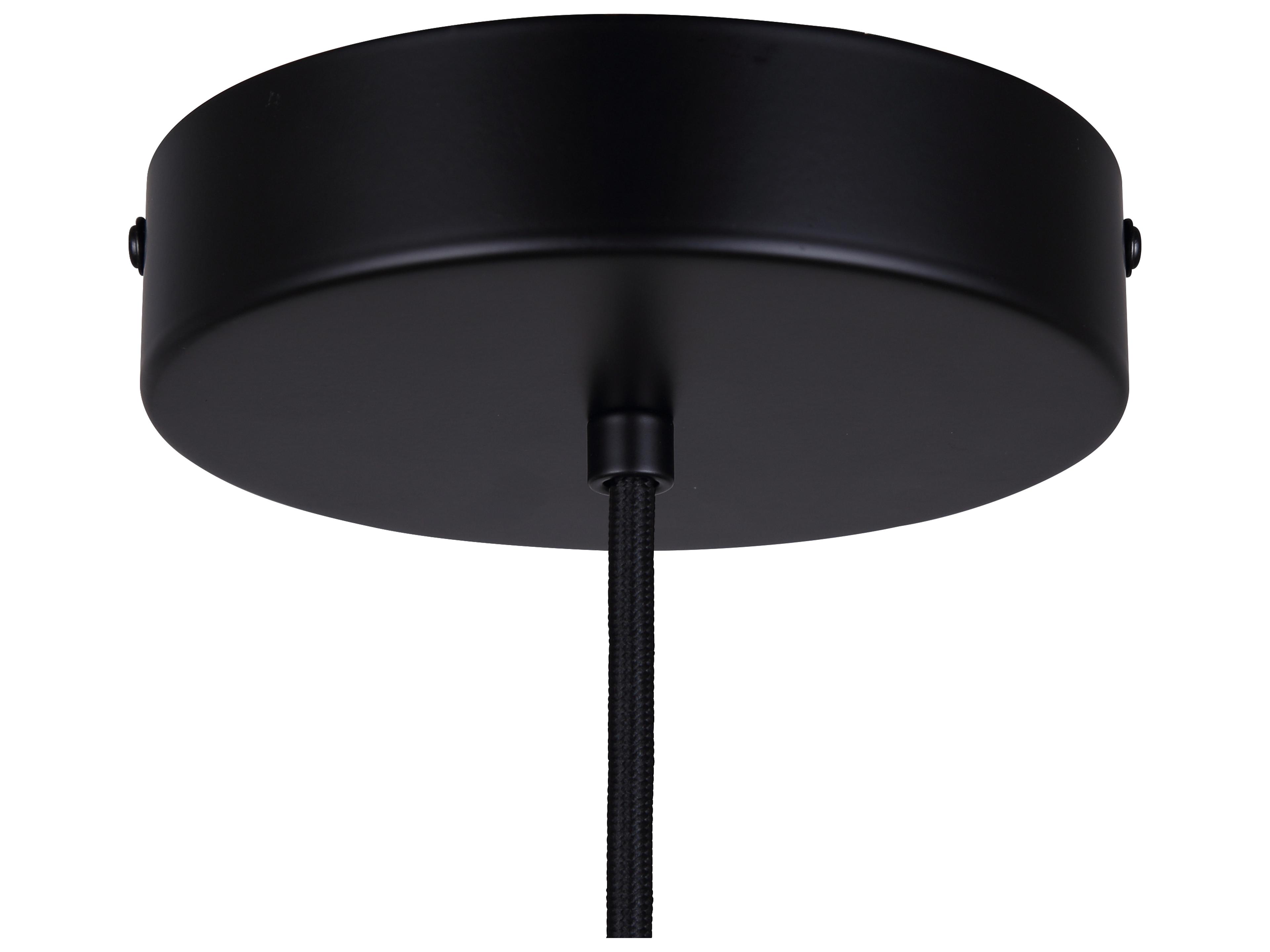 Canarm Kinslea 1 -light Black Cylinder Mini Pendant