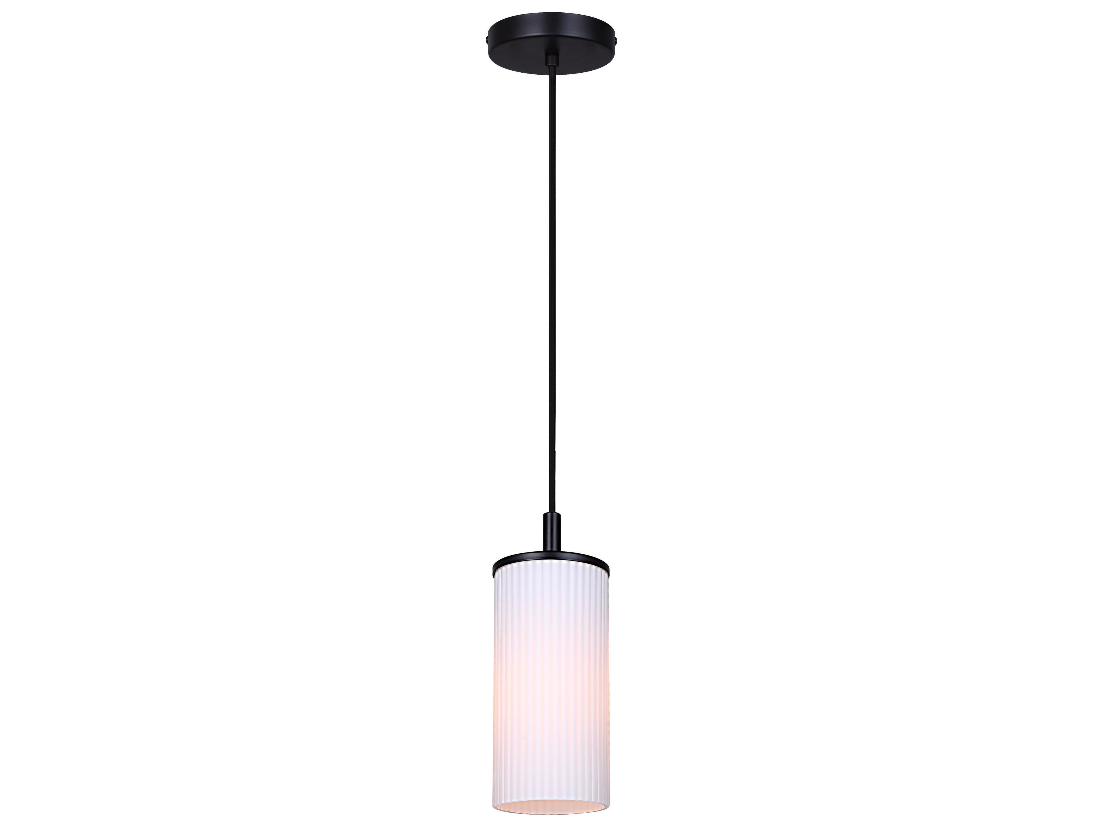 Kinslea 1 -light Black Cylinder Mini Pendant